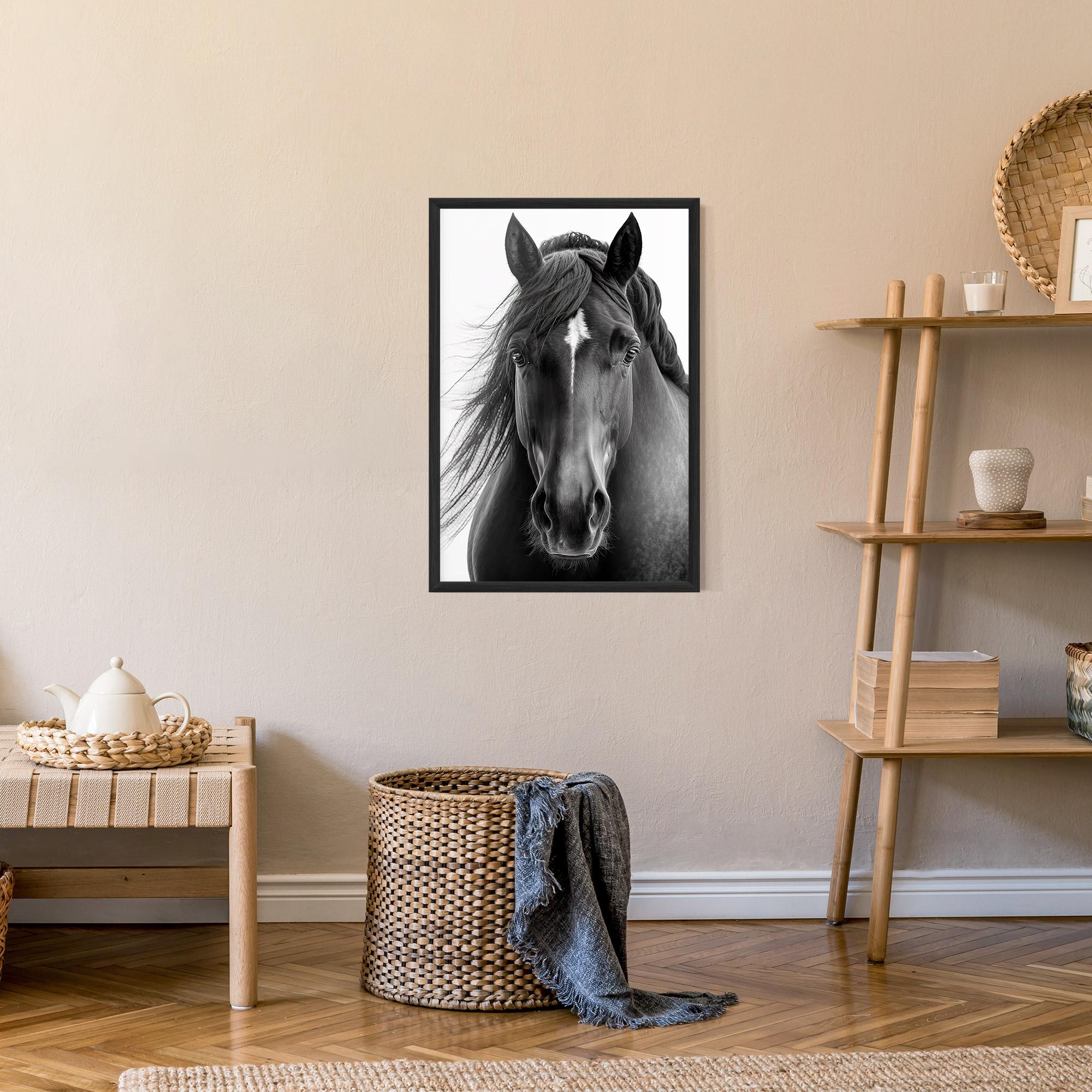 Poster Înrămat Close Up Horse mockup 9