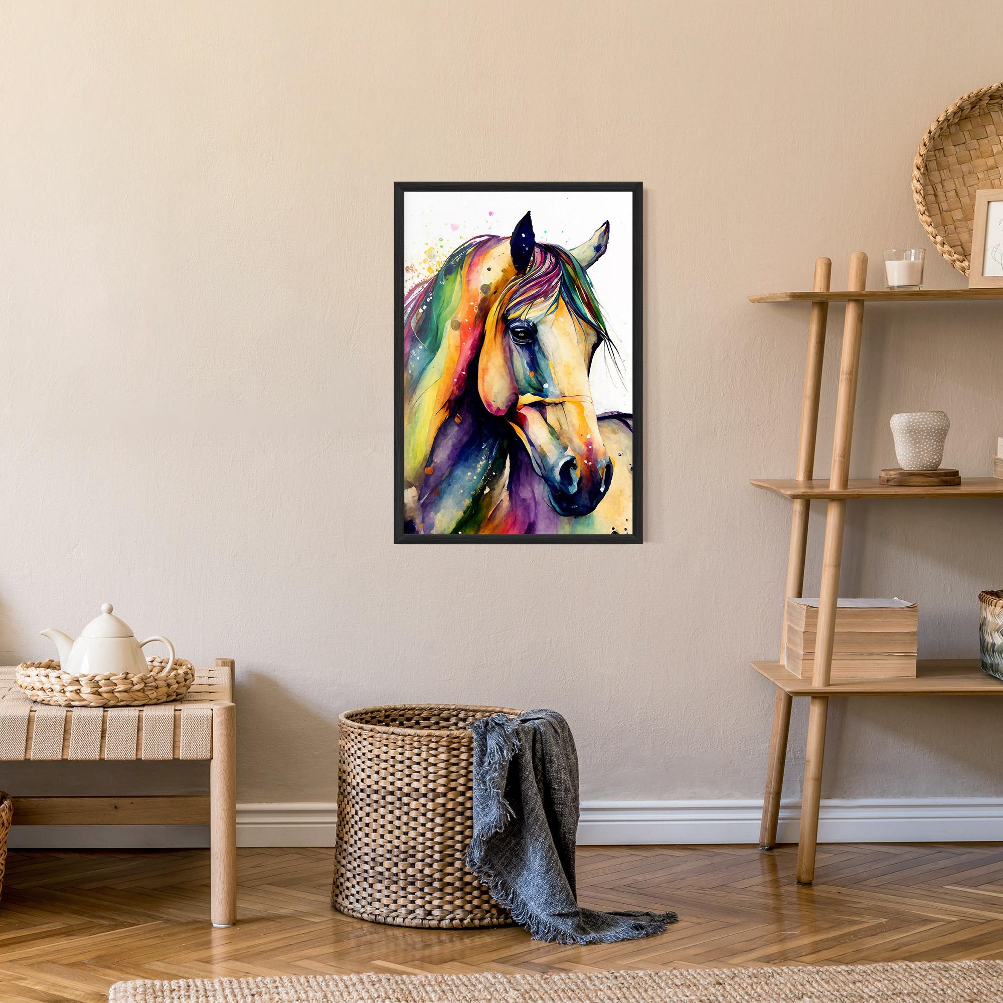 Poster Înrămat Colorful Horse mockup 9