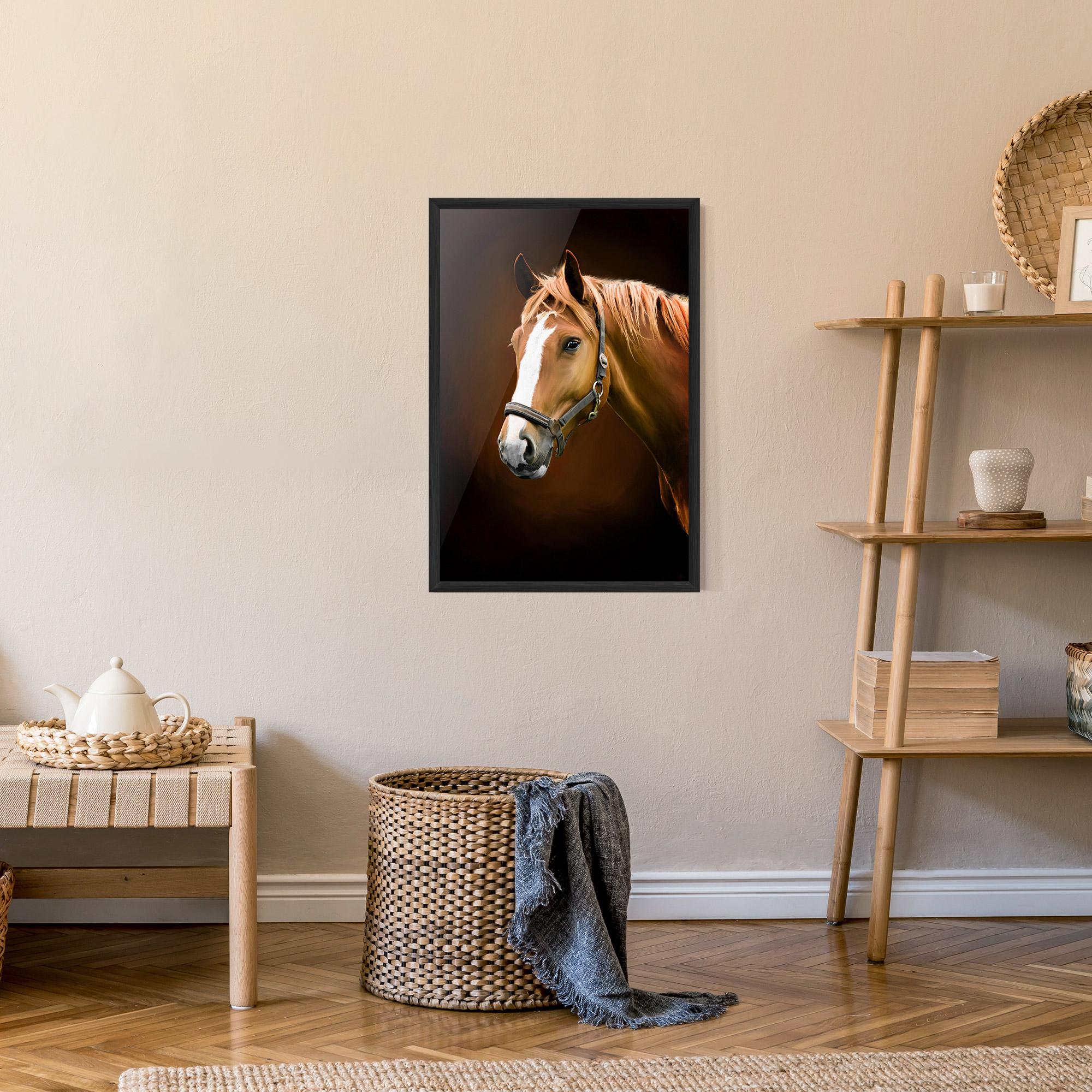 Poster Înrămat Digital Painted Horse mockup 9