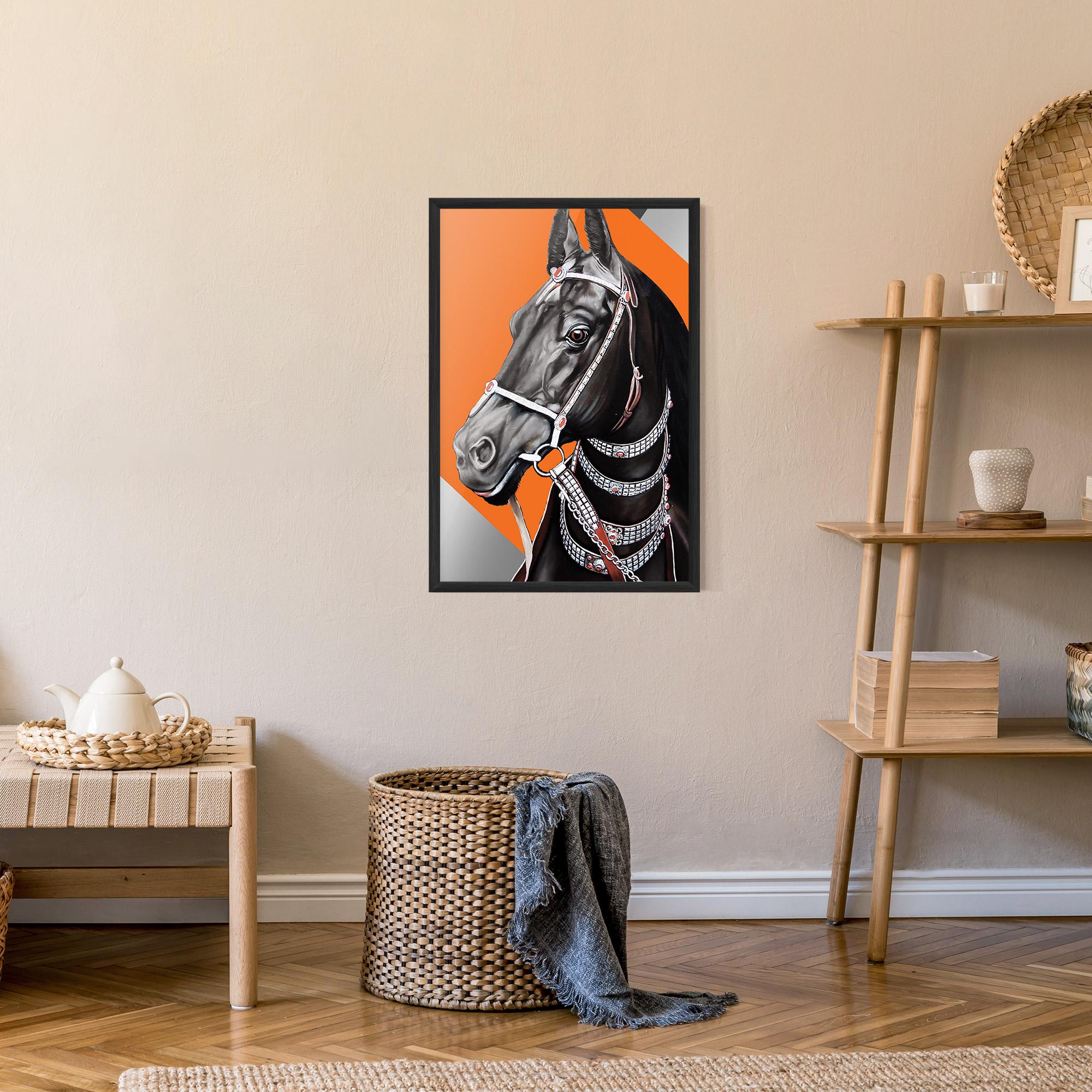 Poster Înrămat Fashion Horse mockup 9