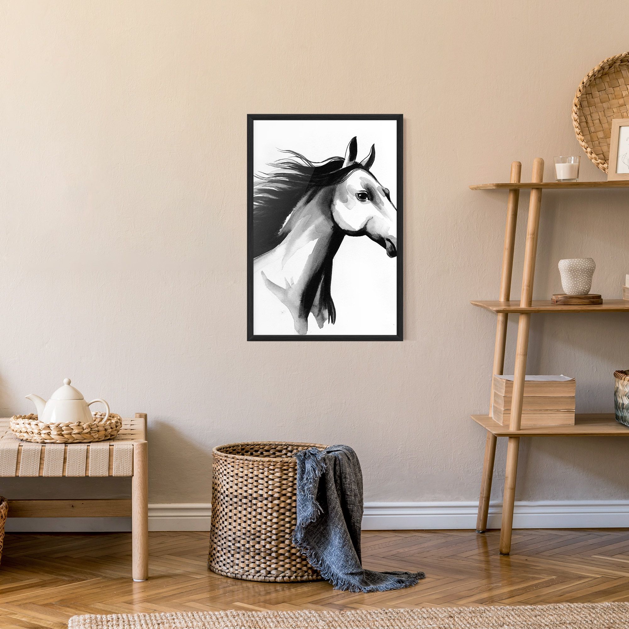 Ink Watercolor Horse mockup 9