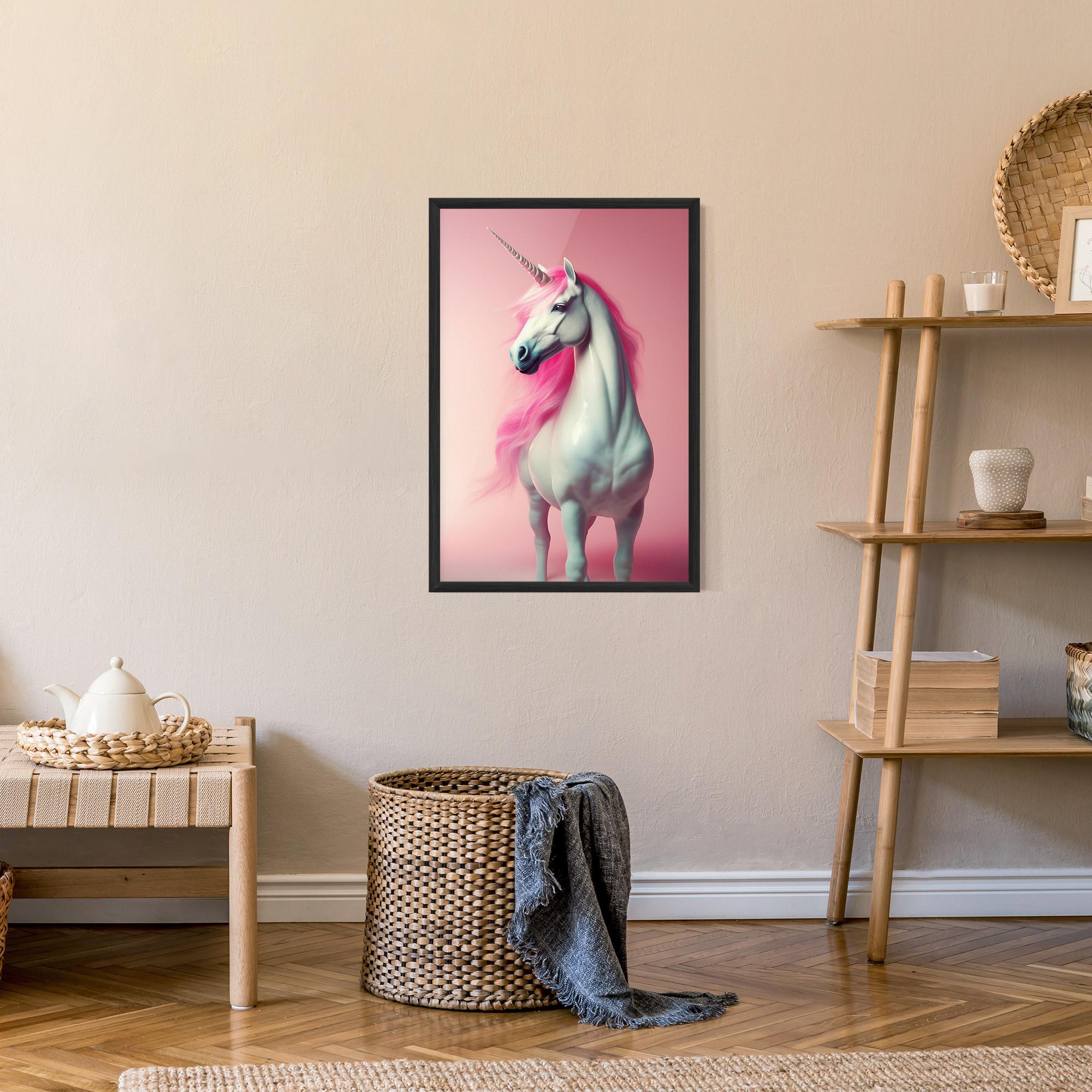 Poster Înrămat Pink Unicorn mockup 9