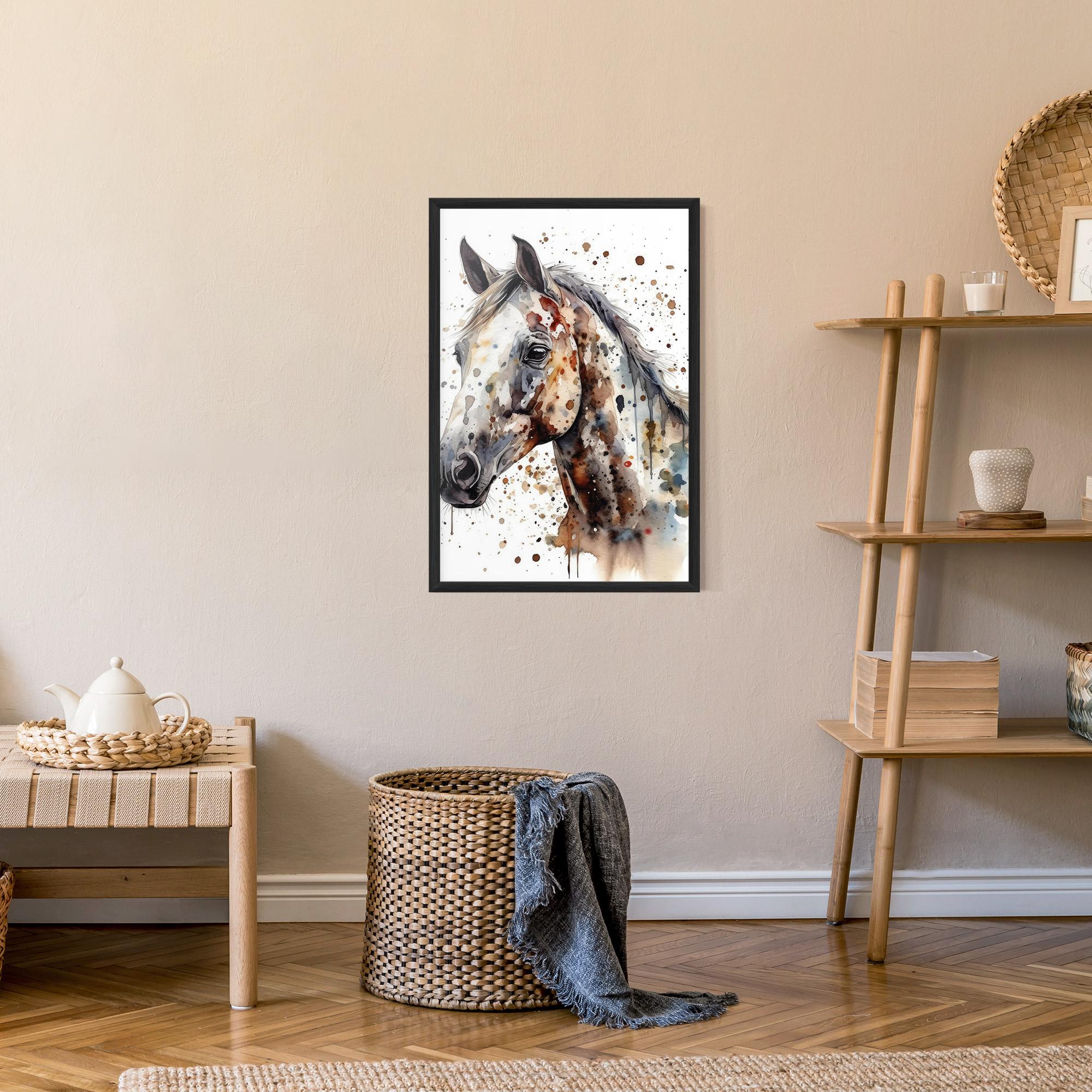 Poster Înrămat Watercolor Horse mockup 9