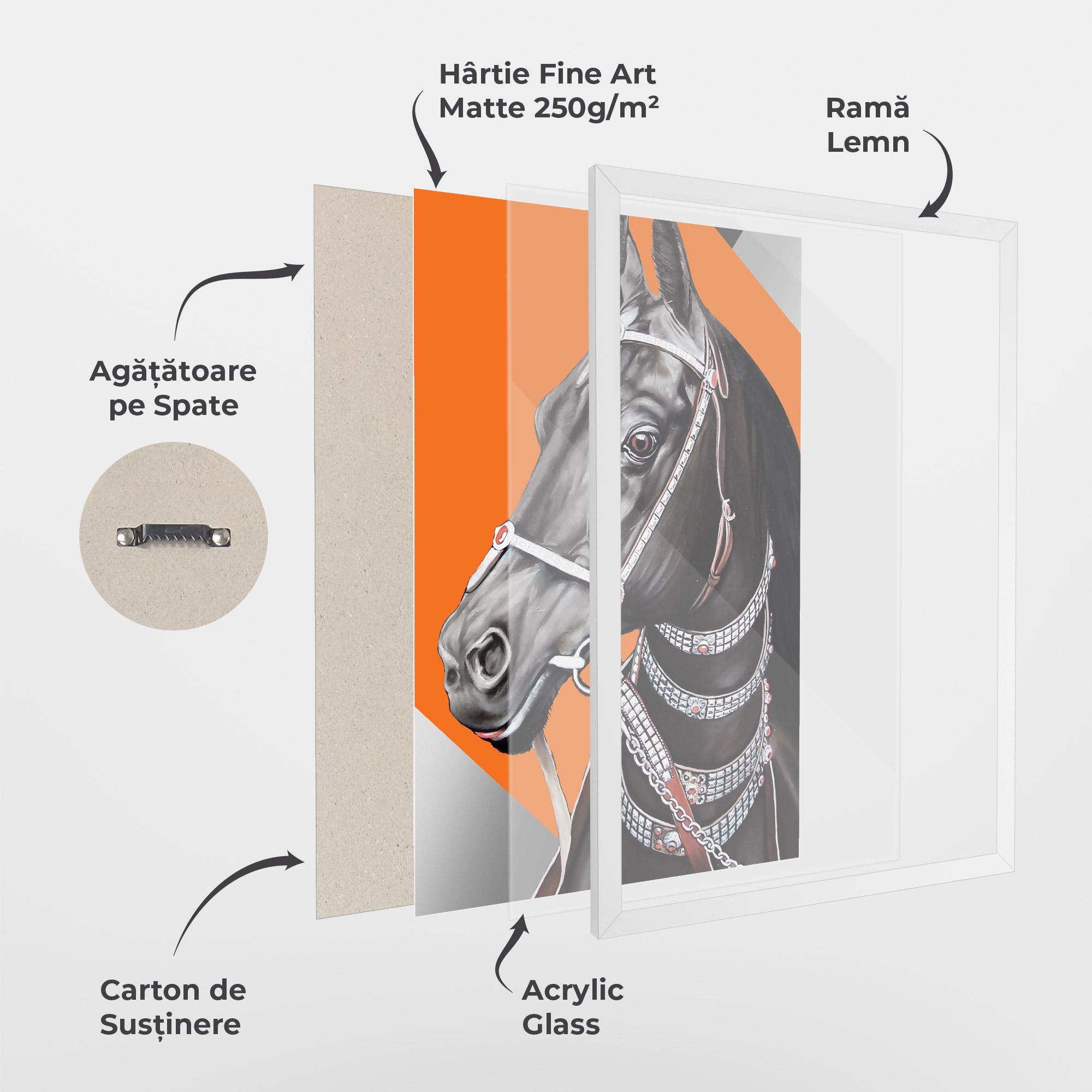 Poster Înrămat Fashion Horse mockup 1