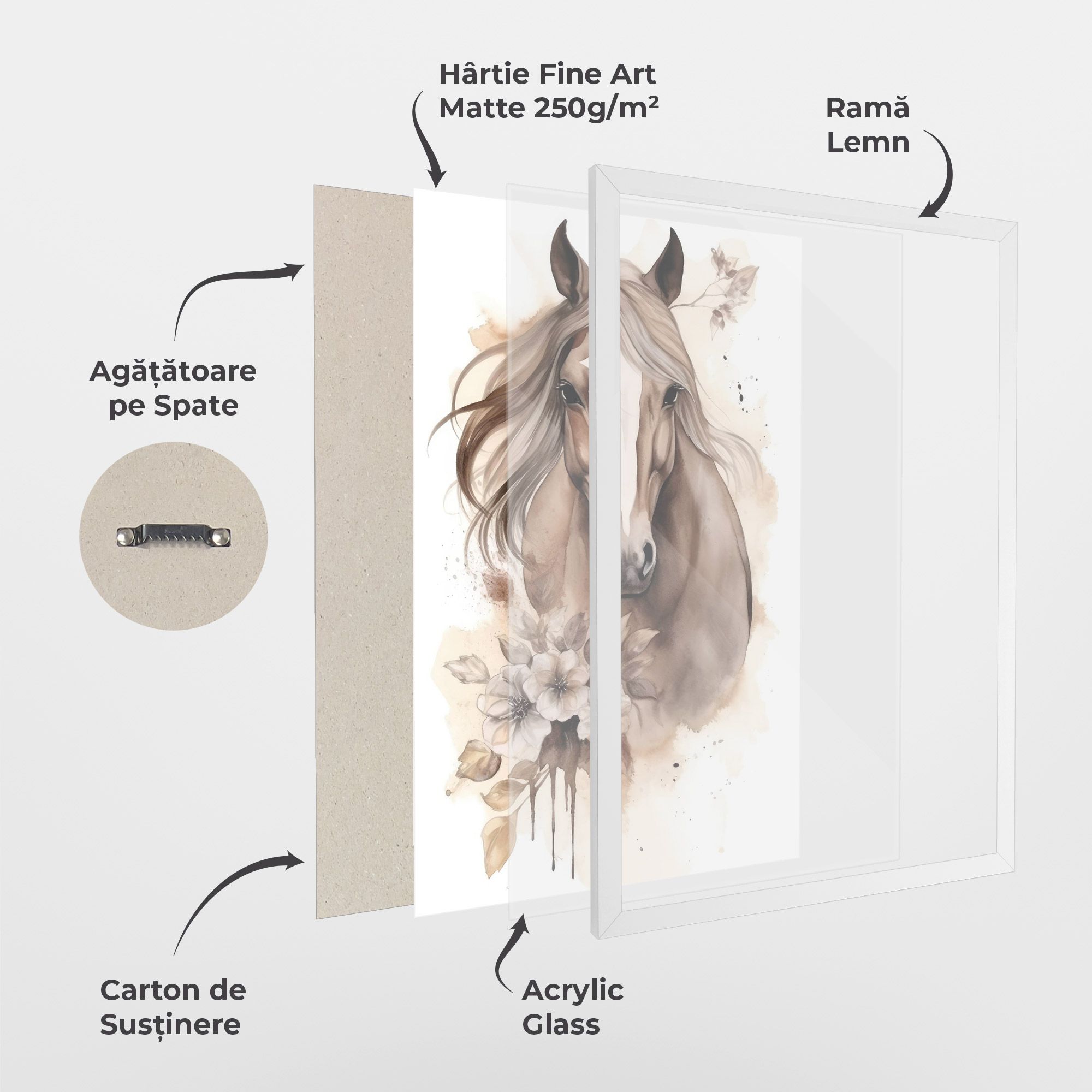 Flower Brown Horse mockup 1