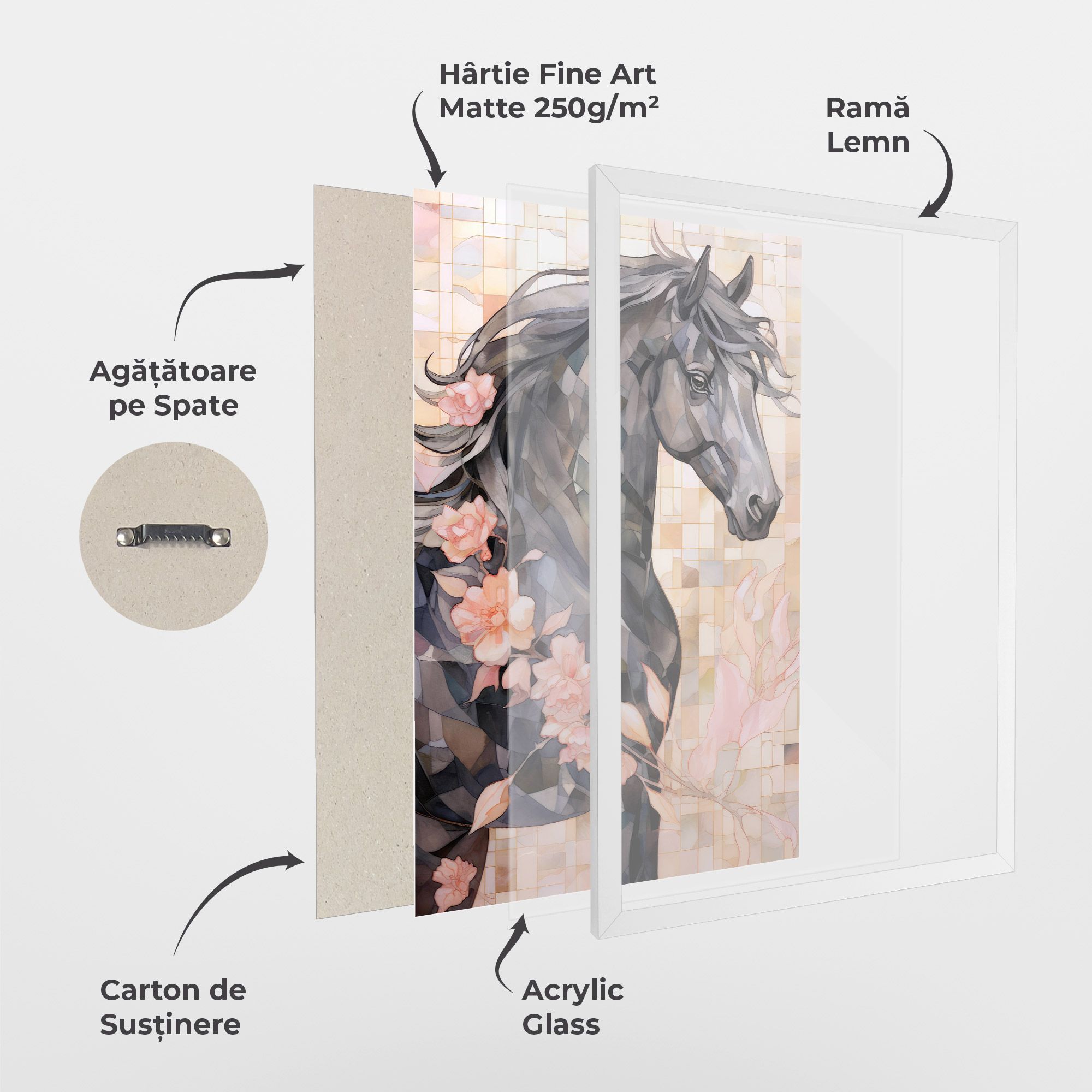 Mosaic Painting Horse mockup 1