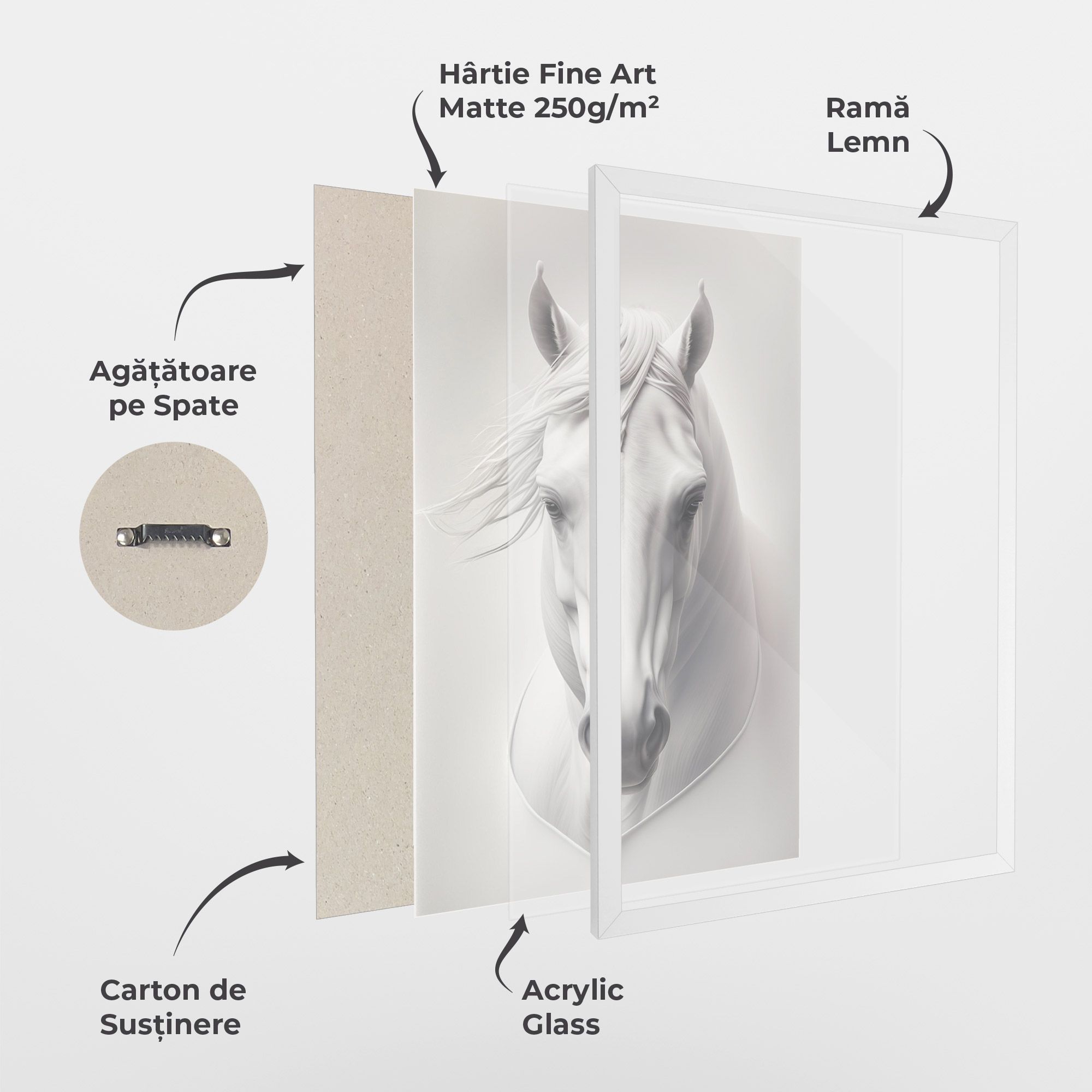 White Horse Portrait mockup 1