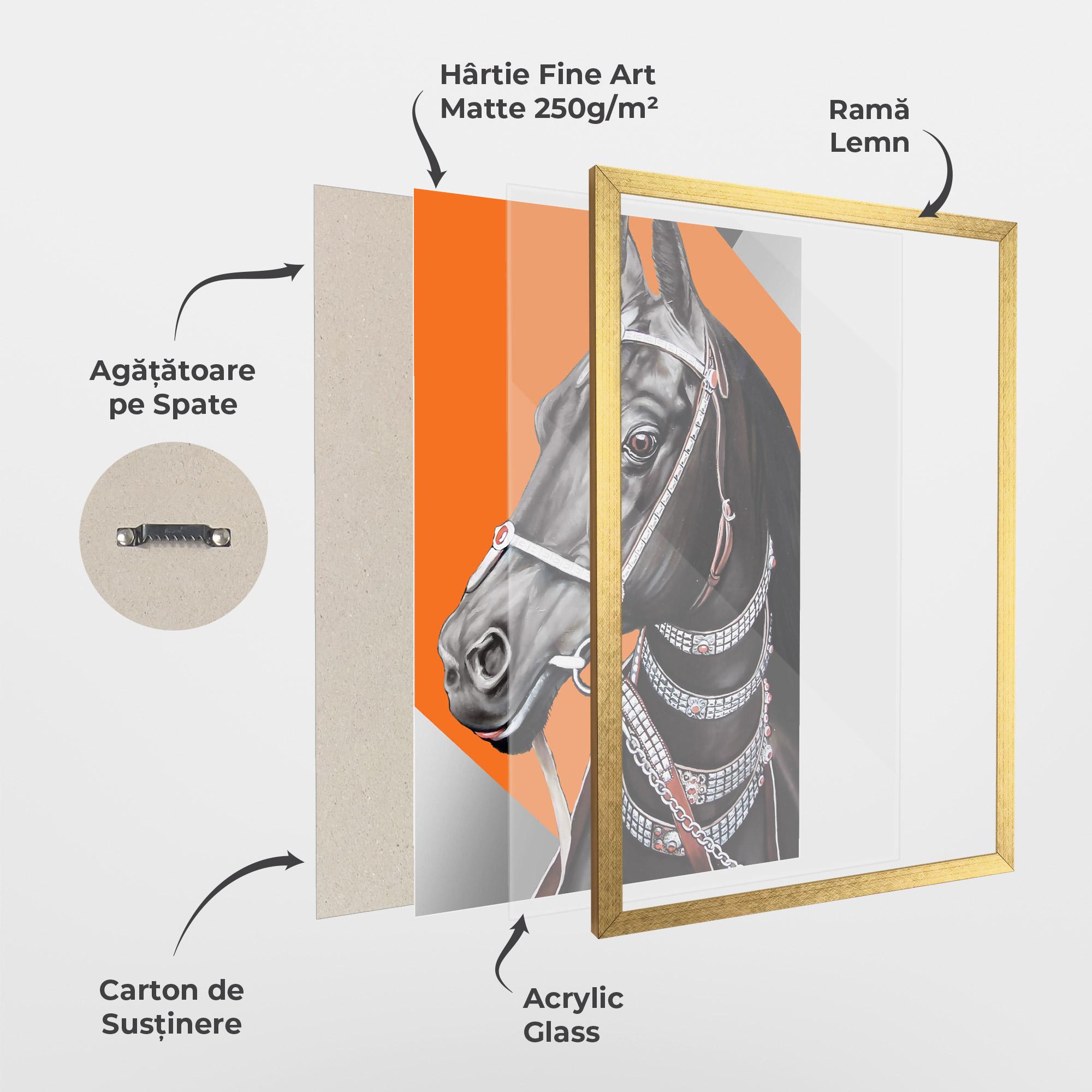 Poster Înrămat Fashion Horse mockup 1