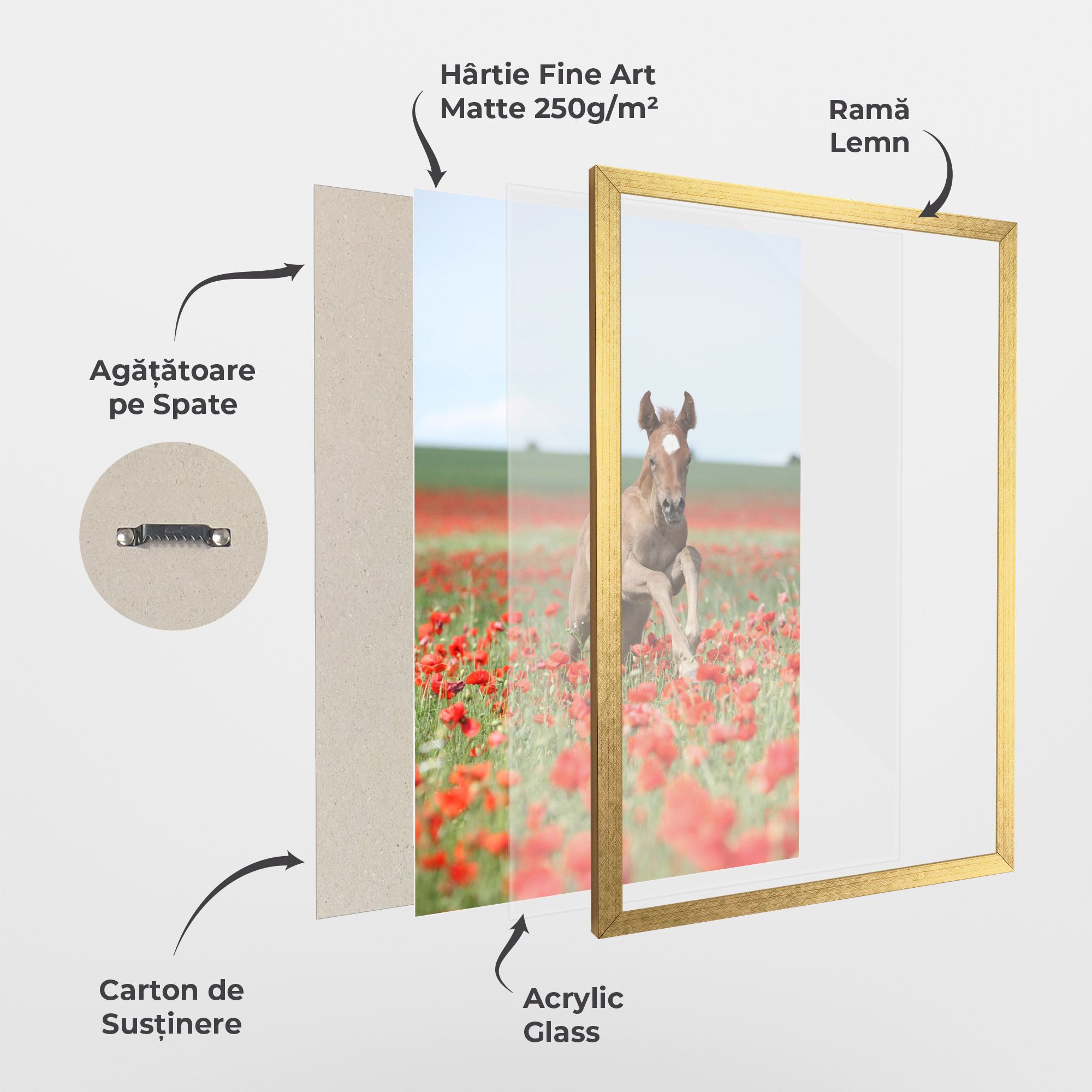 Red Flowers Horse mockup 1