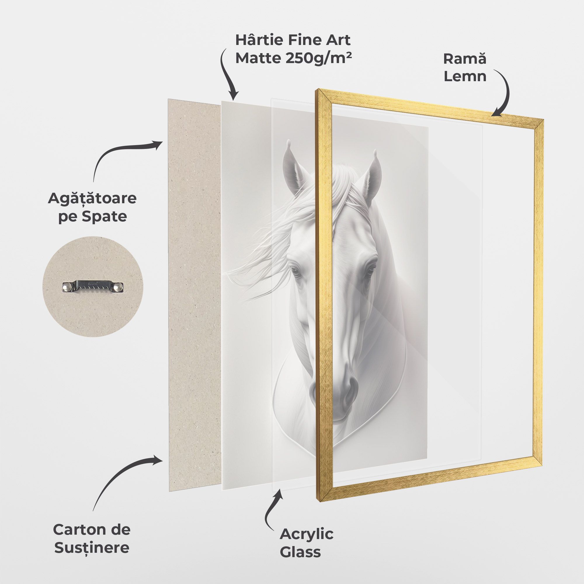 White Horse Portrait mockup 1