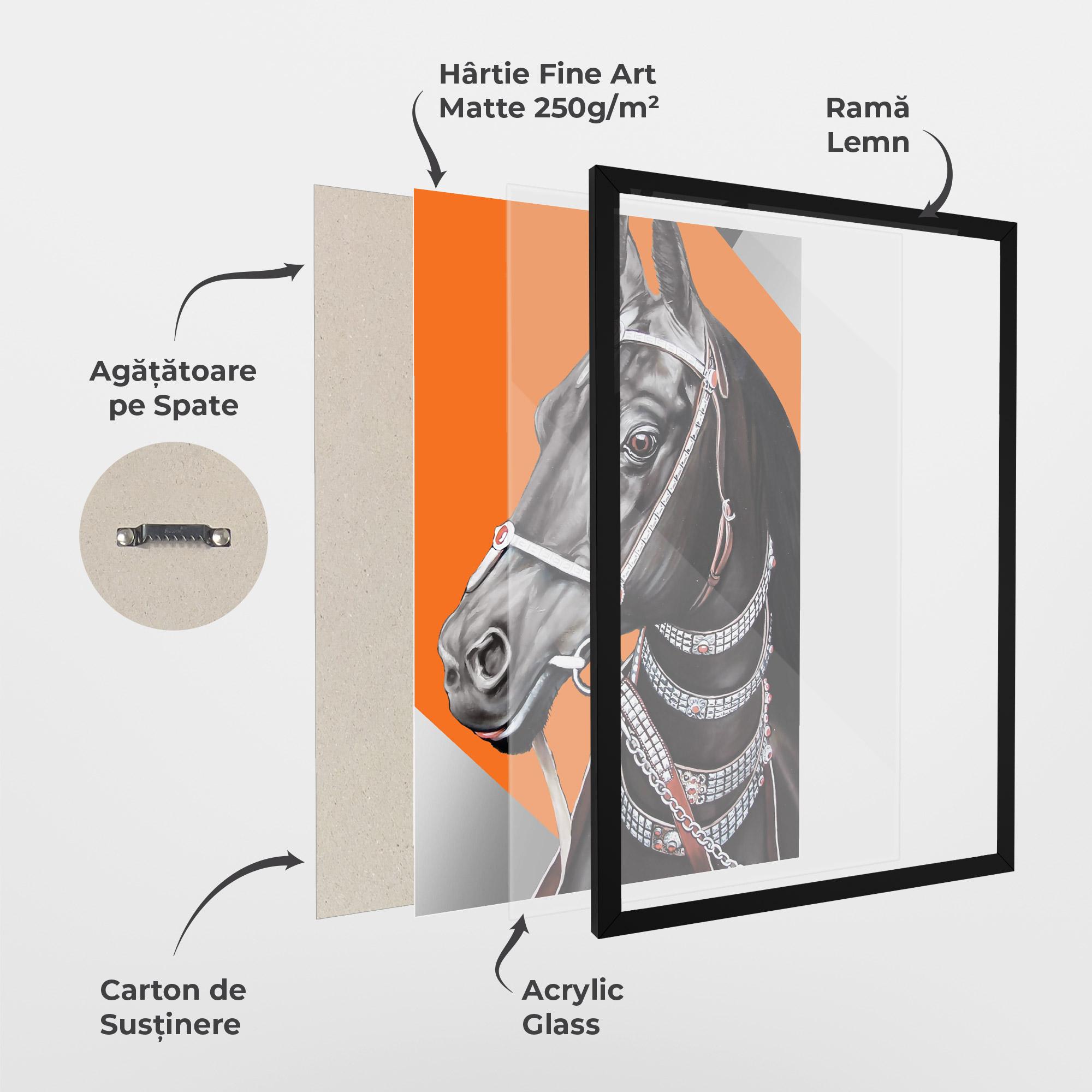 Poster Înrămat Fashion Horse mockup 1