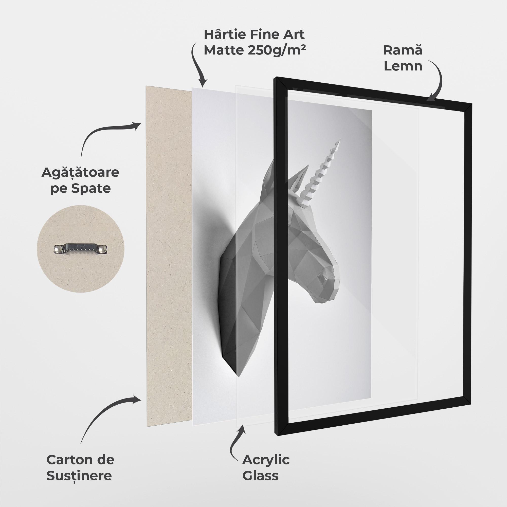 Poster Înrămat Geometrical Unicorn mockup 1