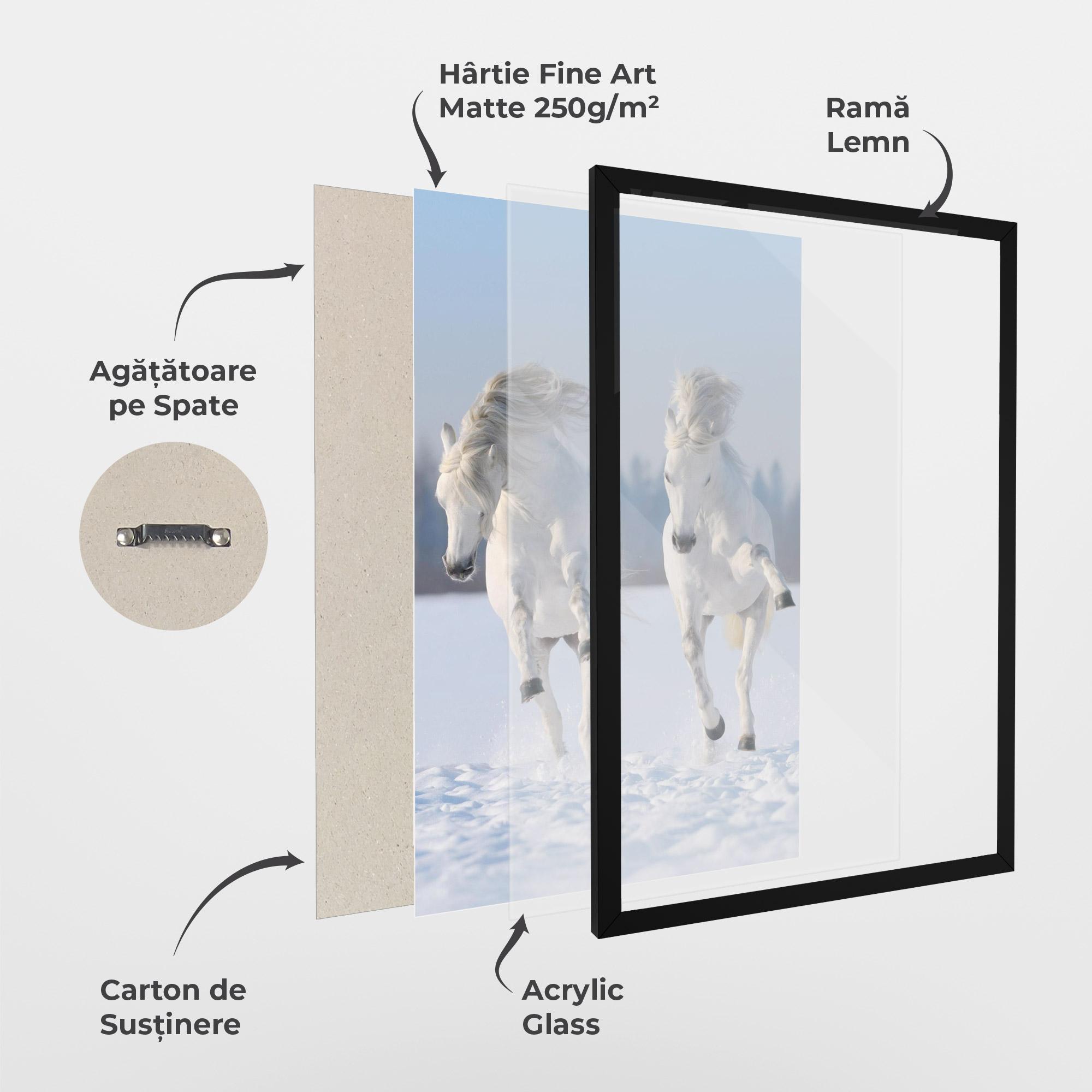 Poster Înrămat Happy Horses Running mockup 1