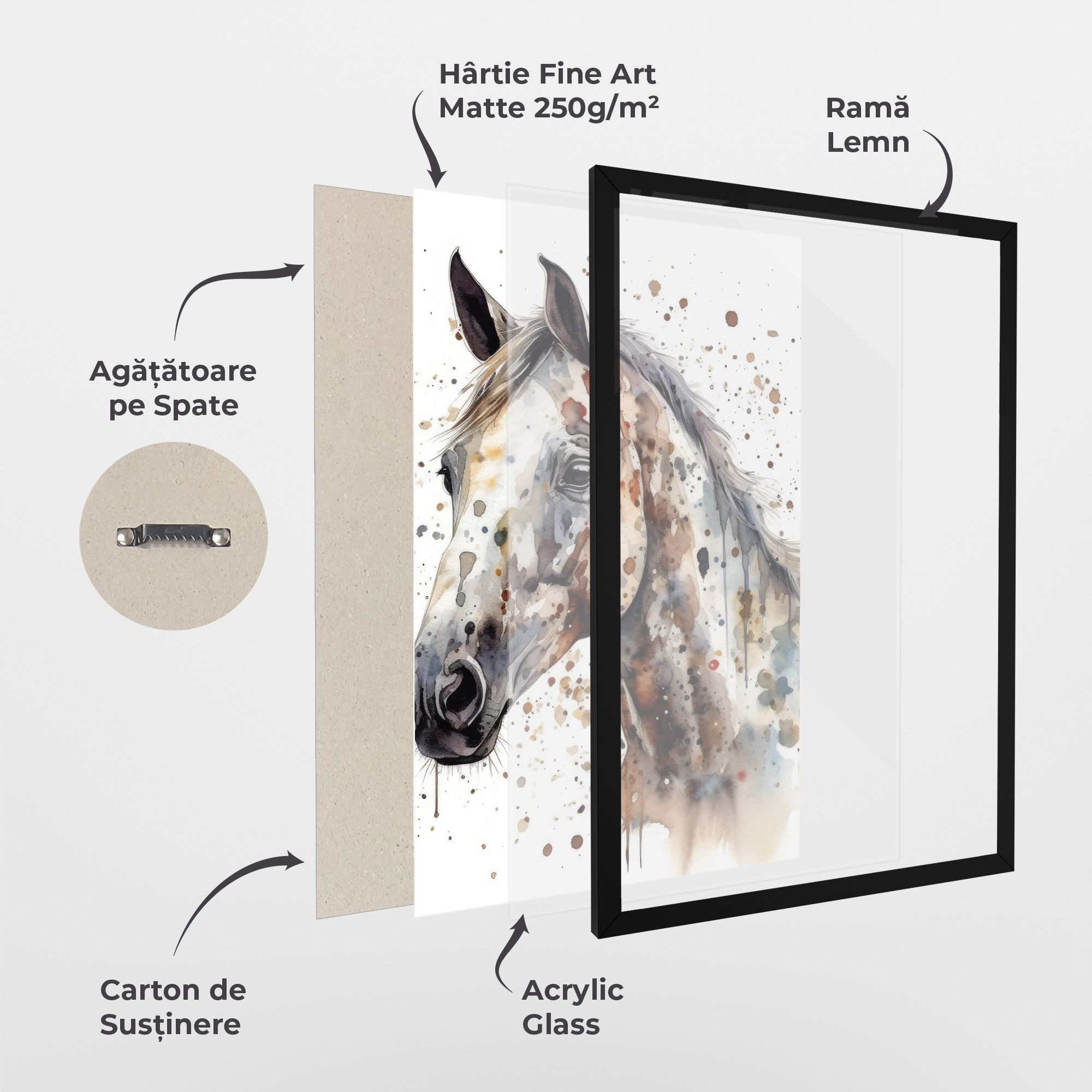 Watercolor Horse mockup 1