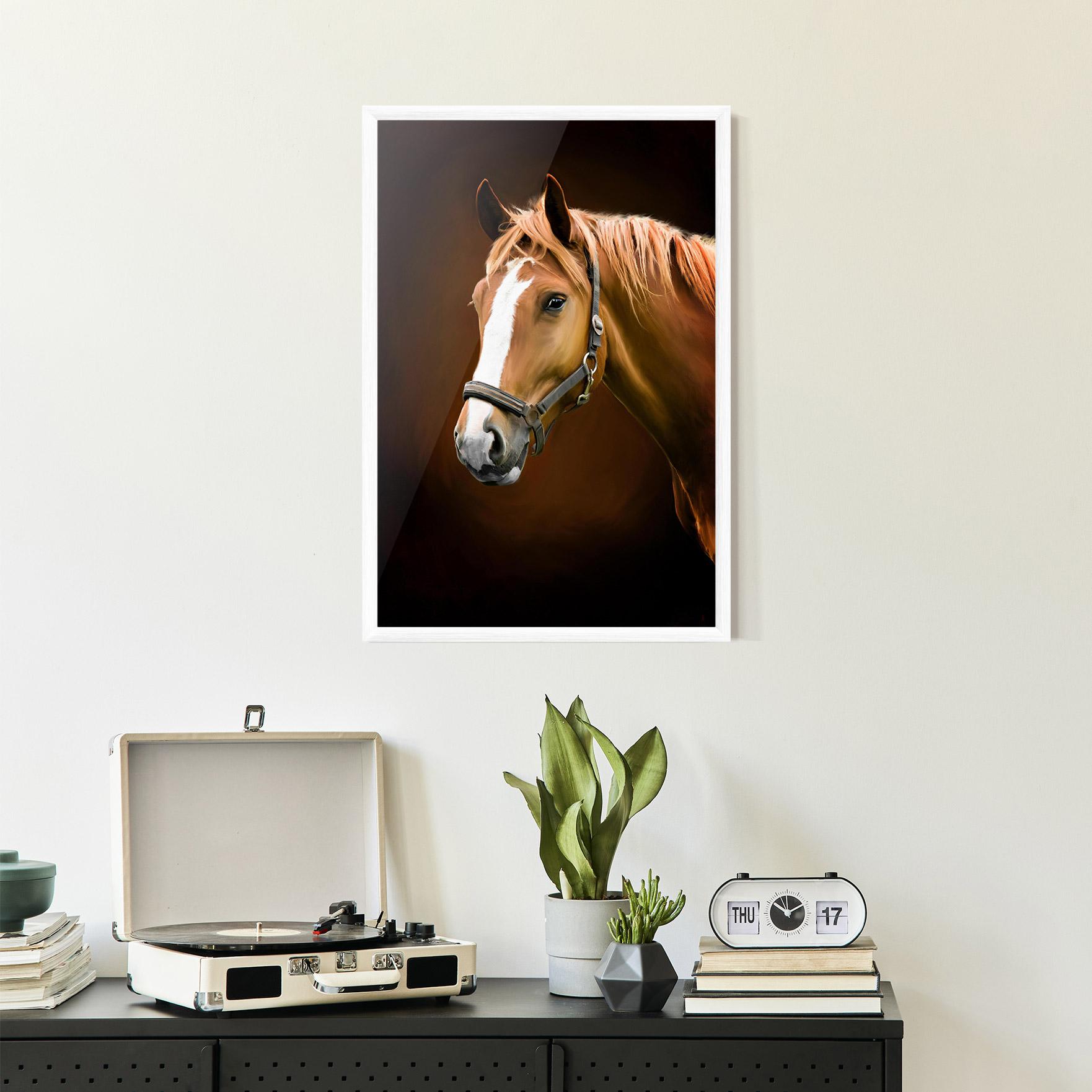 Poster Înrămat Digital Painted Horse mockup 2