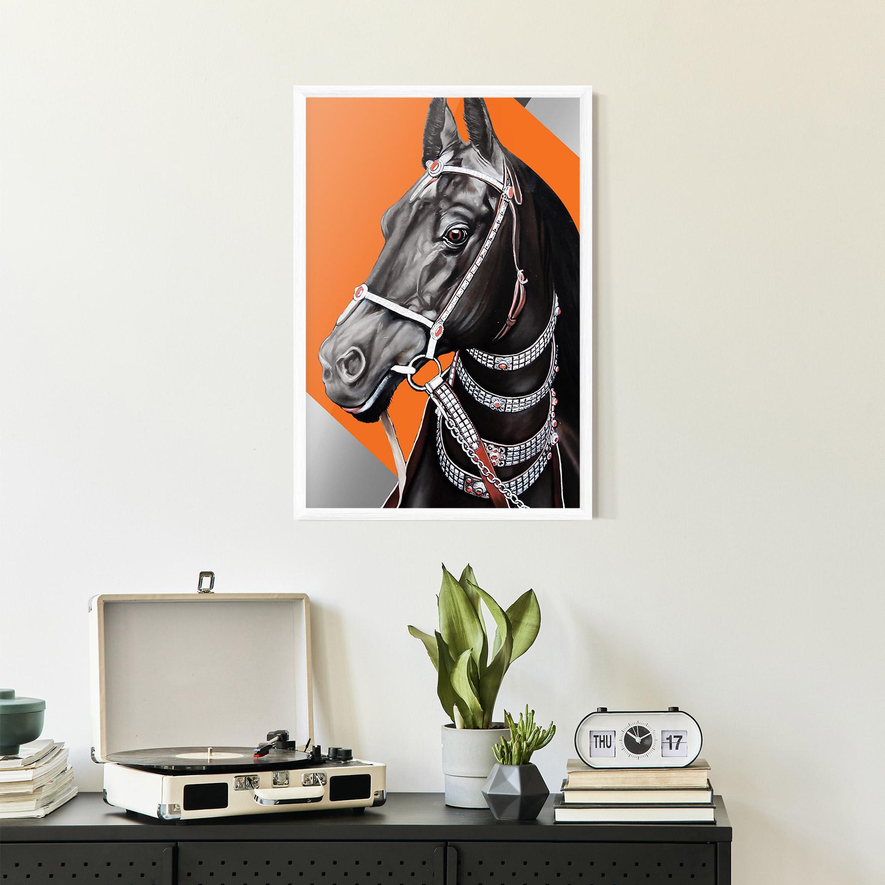 Poster Înrămat Fashion Horse mockup 2