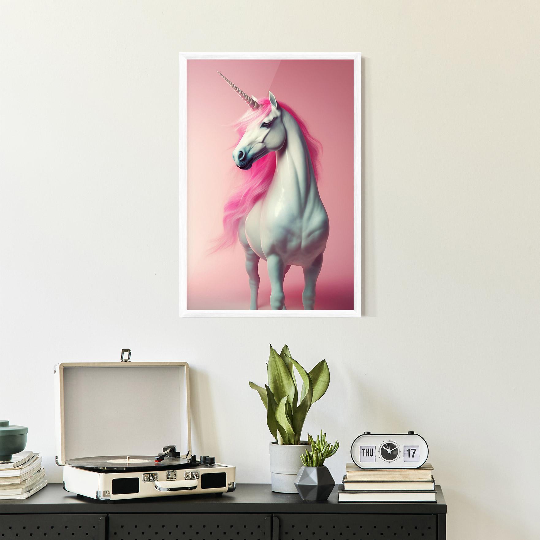 Poster Înrămat Pink Unicorn mockup 2