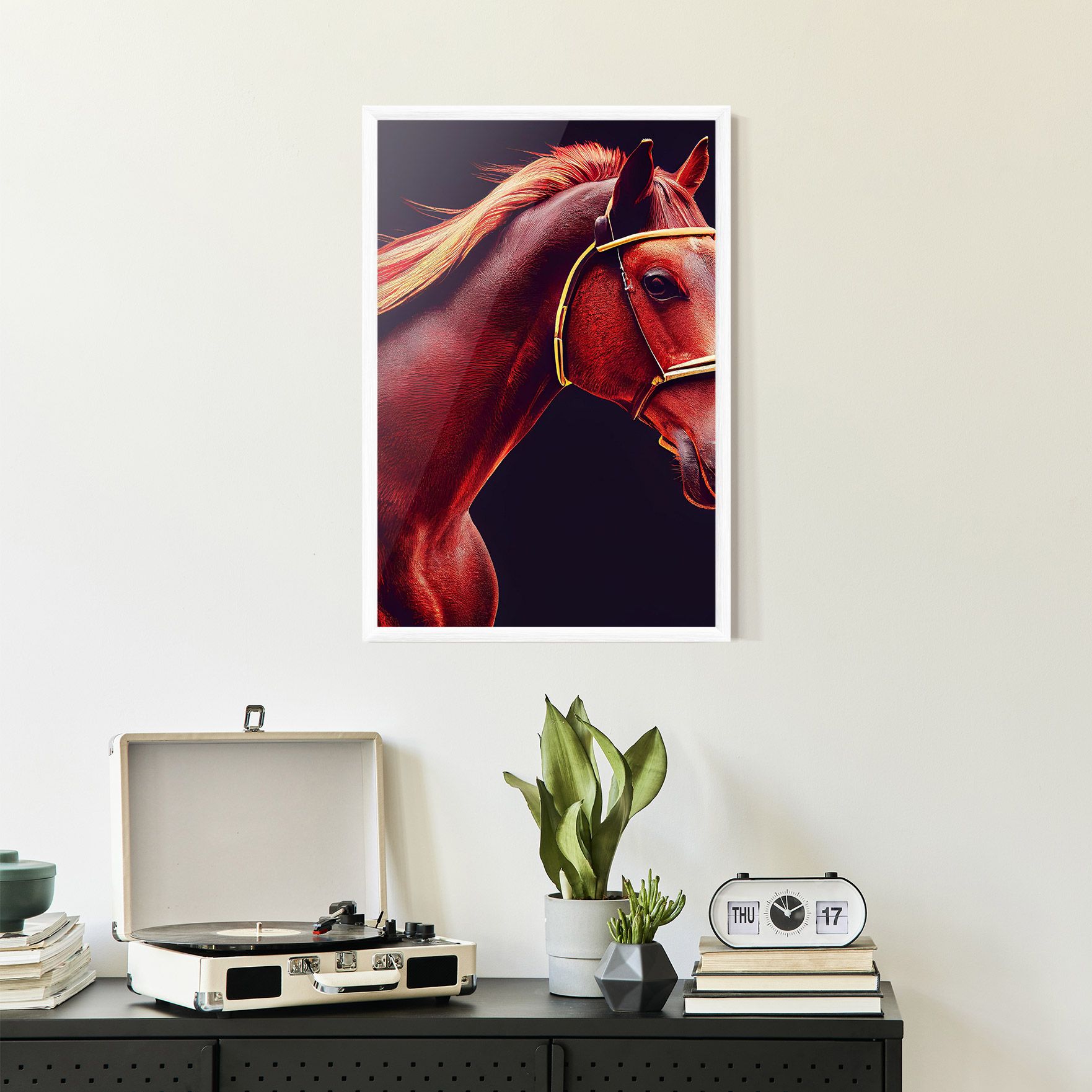 Red Horse Portrait mockup 2