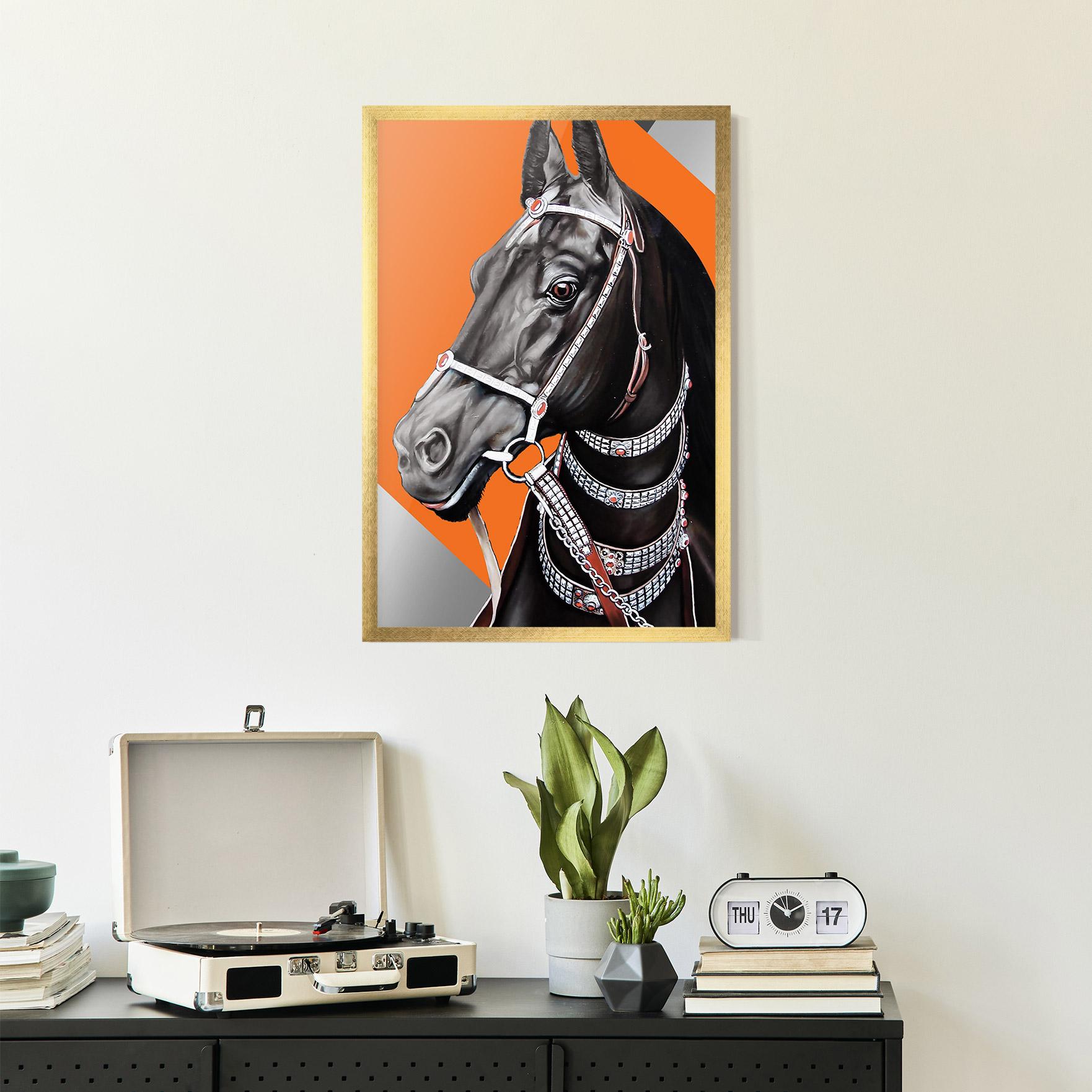 Poster Înrămat Fashion Horse mockup 2