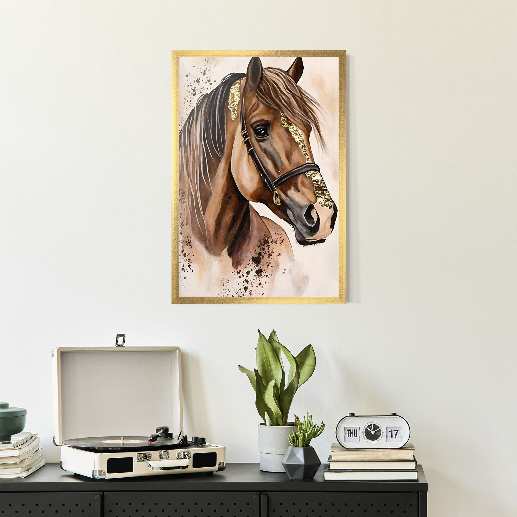 Gold Horse Painting mockup 2