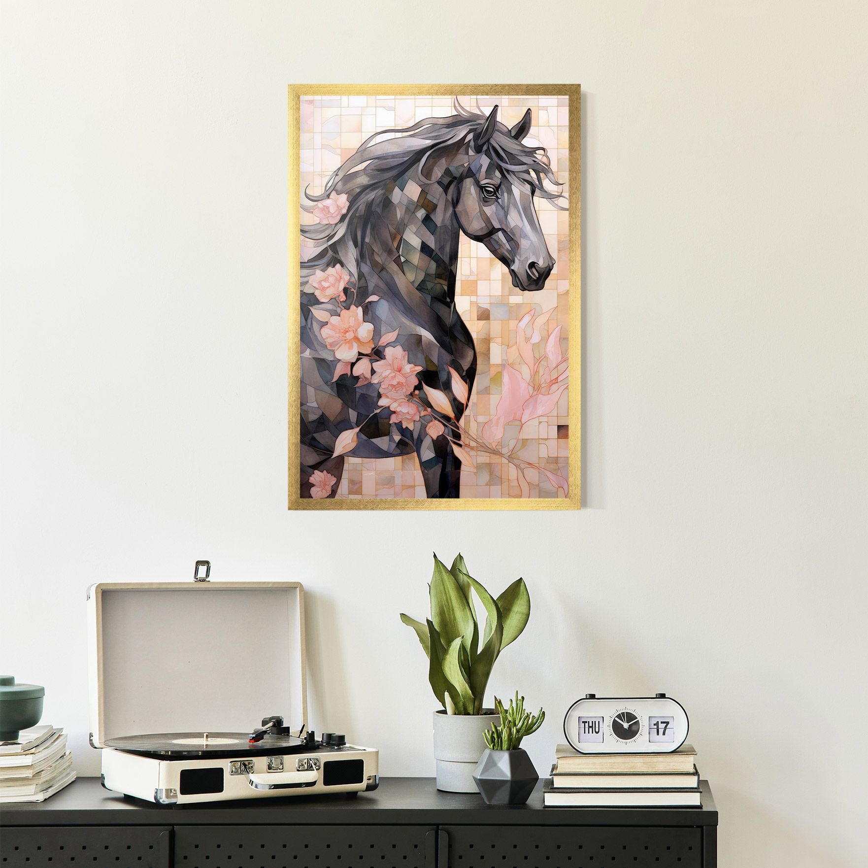 Mosaic Painting Horse mockup 2
