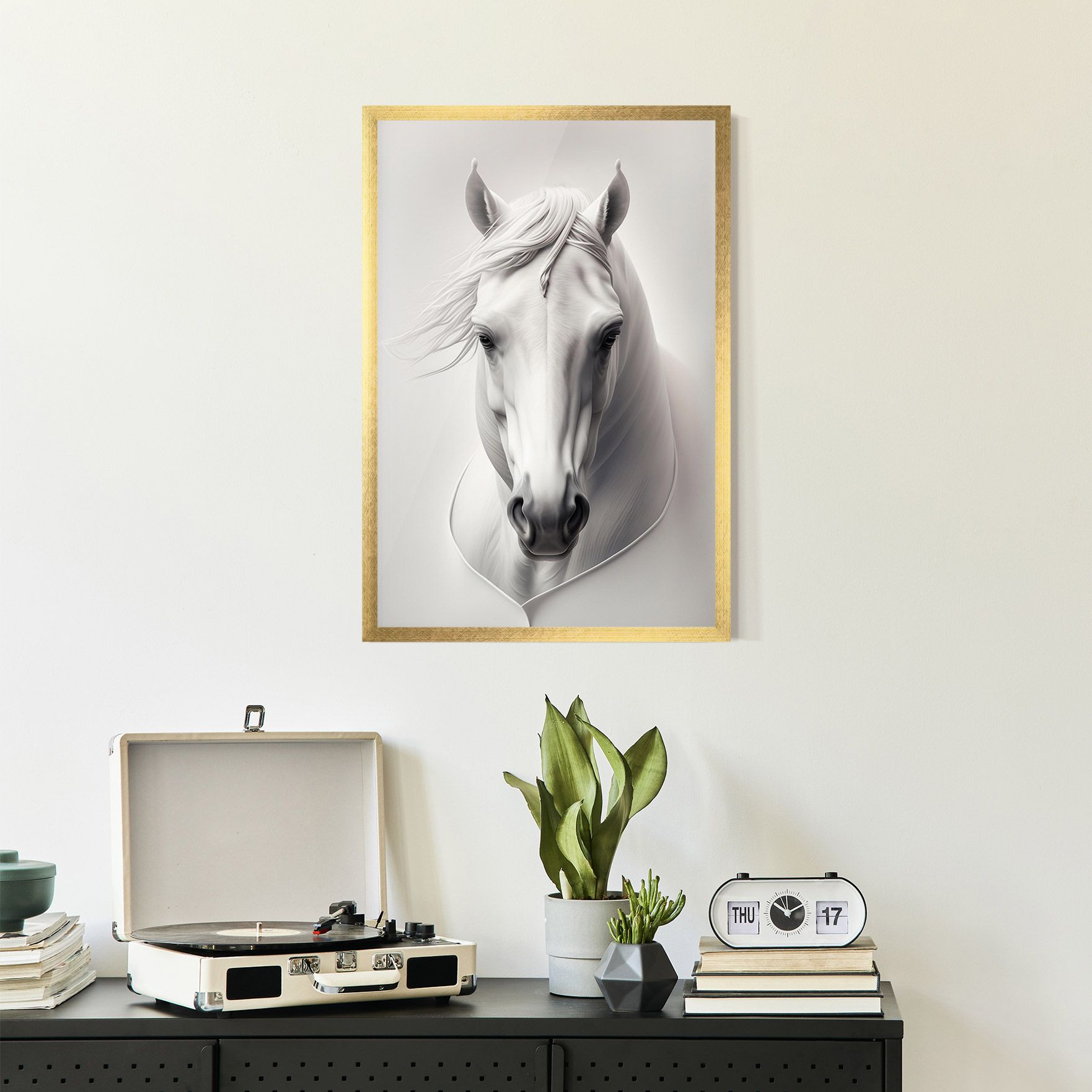 White Horse Portrait mockup 2
