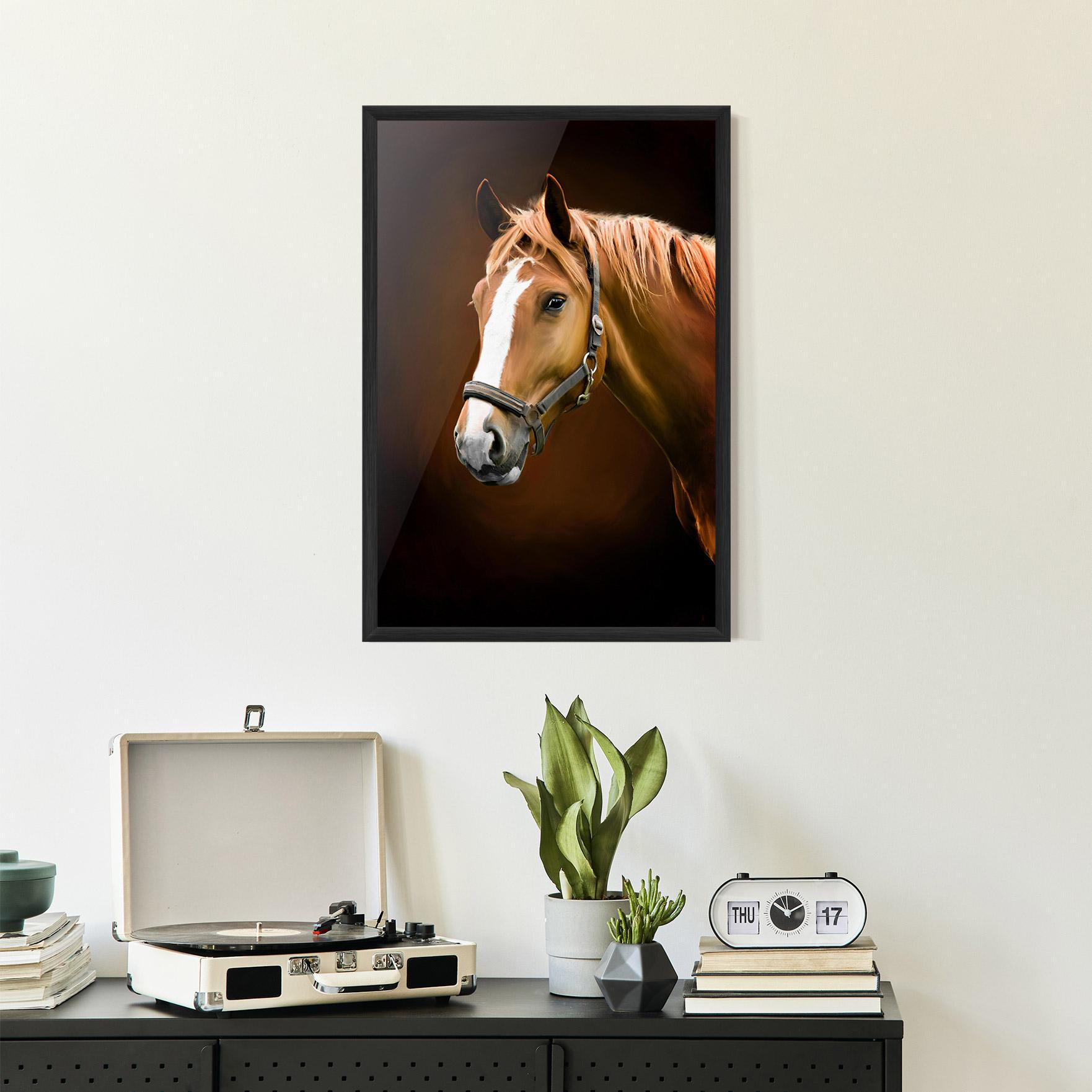 Poster Înrămat Digital Painted Horse mockup 2