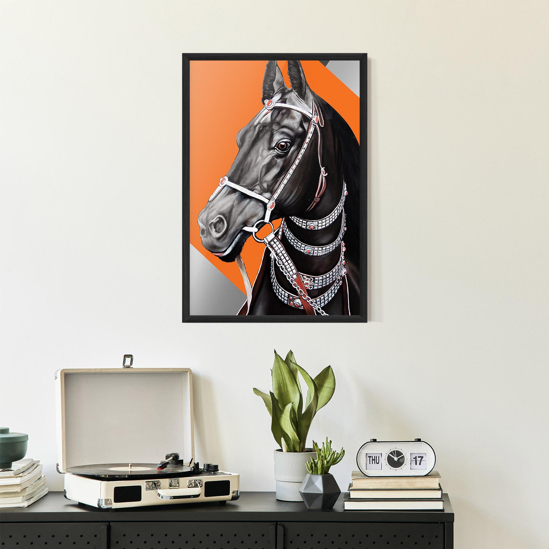 Poster Înrămat Fashion Horse mockup 2