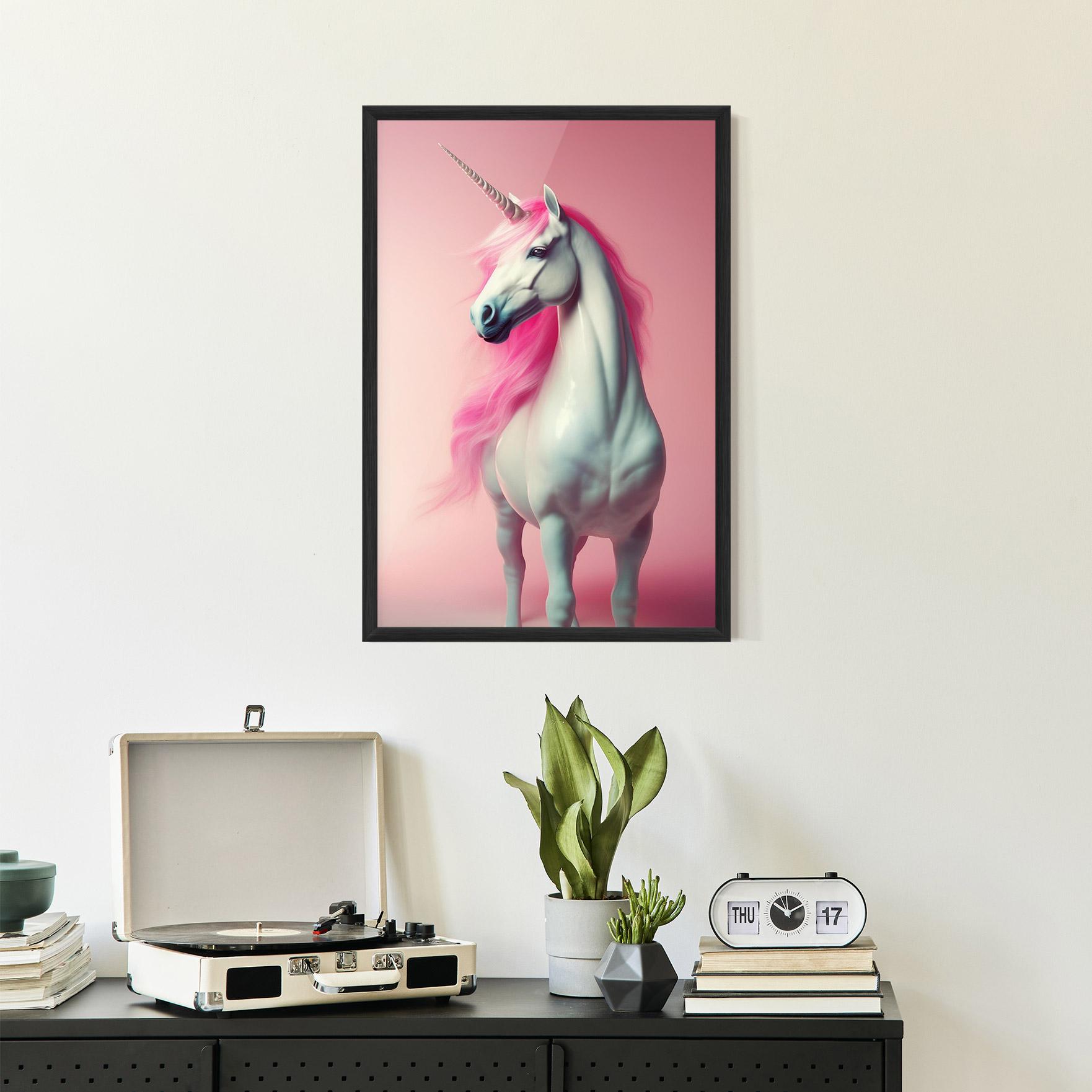 Poster Înrămat Pink Unicorn mockup 2
