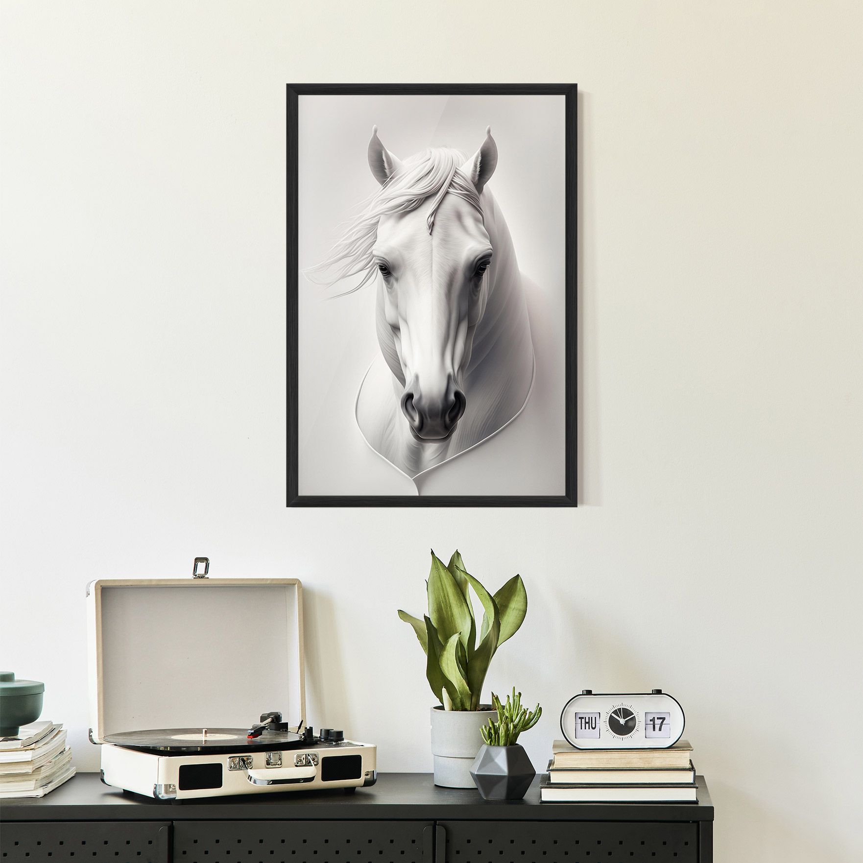 White Horse Portrait mockup 2