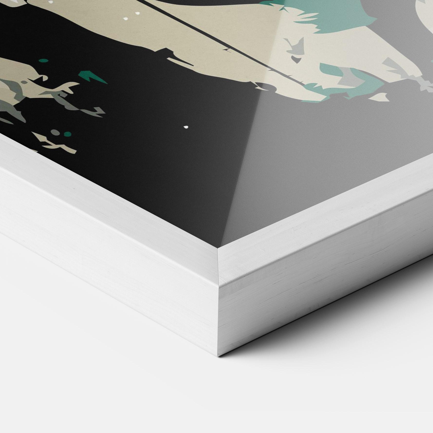 Poster Înrămat Black Green Horse mockup 3