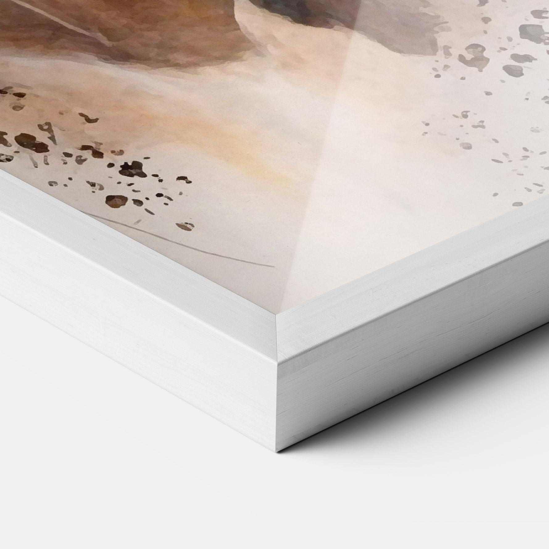 Poster Înrămat Gold Horse Painting mockup 3