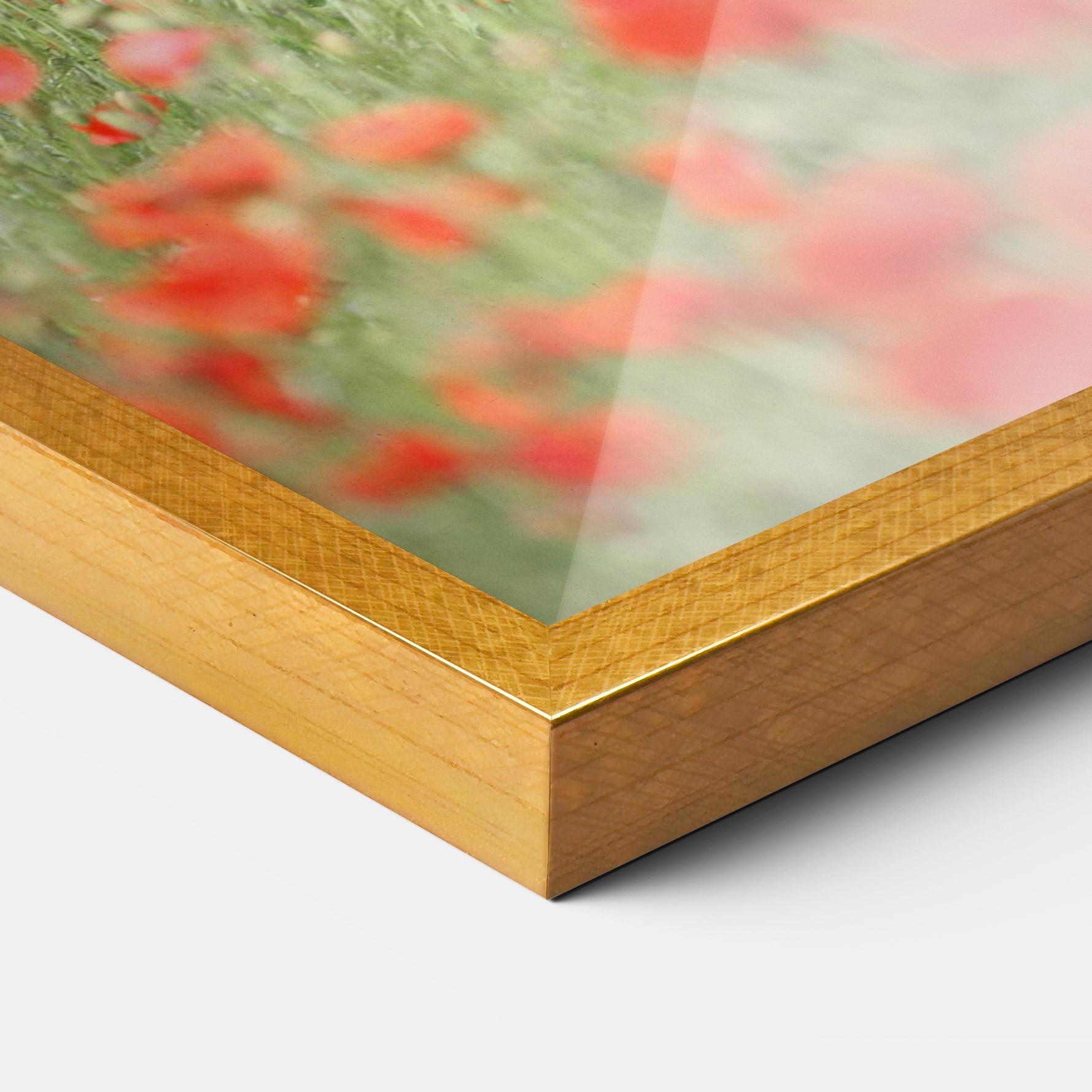 Poster Înrămat Red Flowers Horse mockup 3