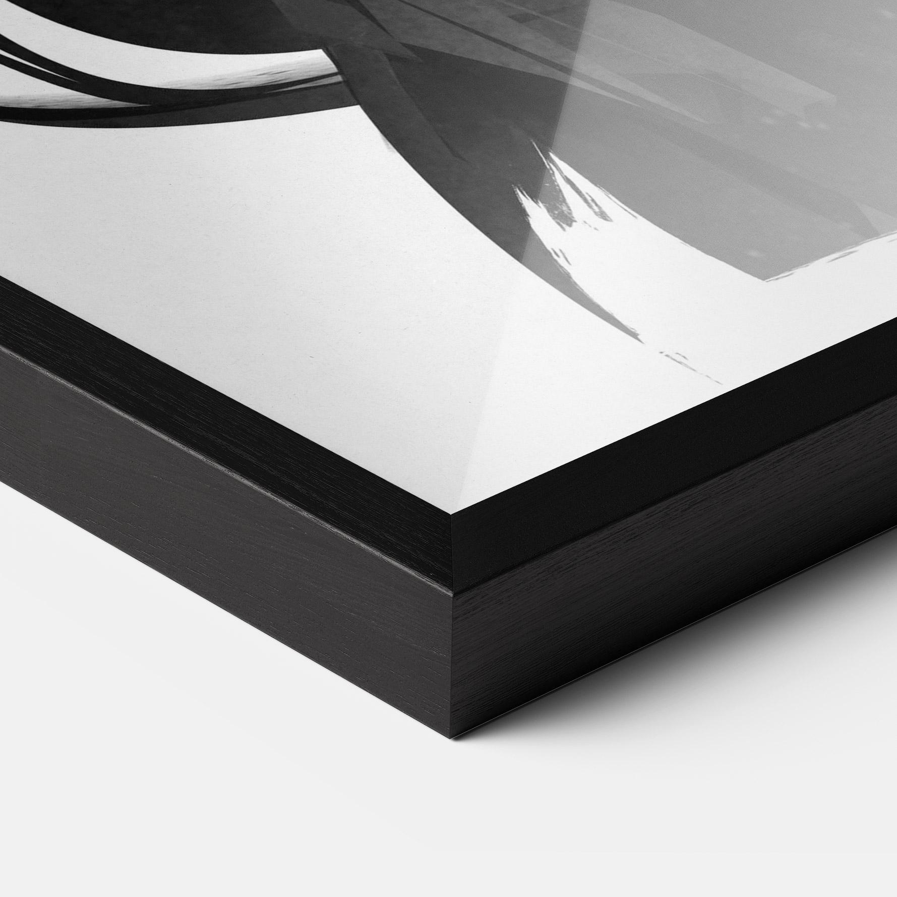 Poster Înrămat Black Horse Portrait mockup 3