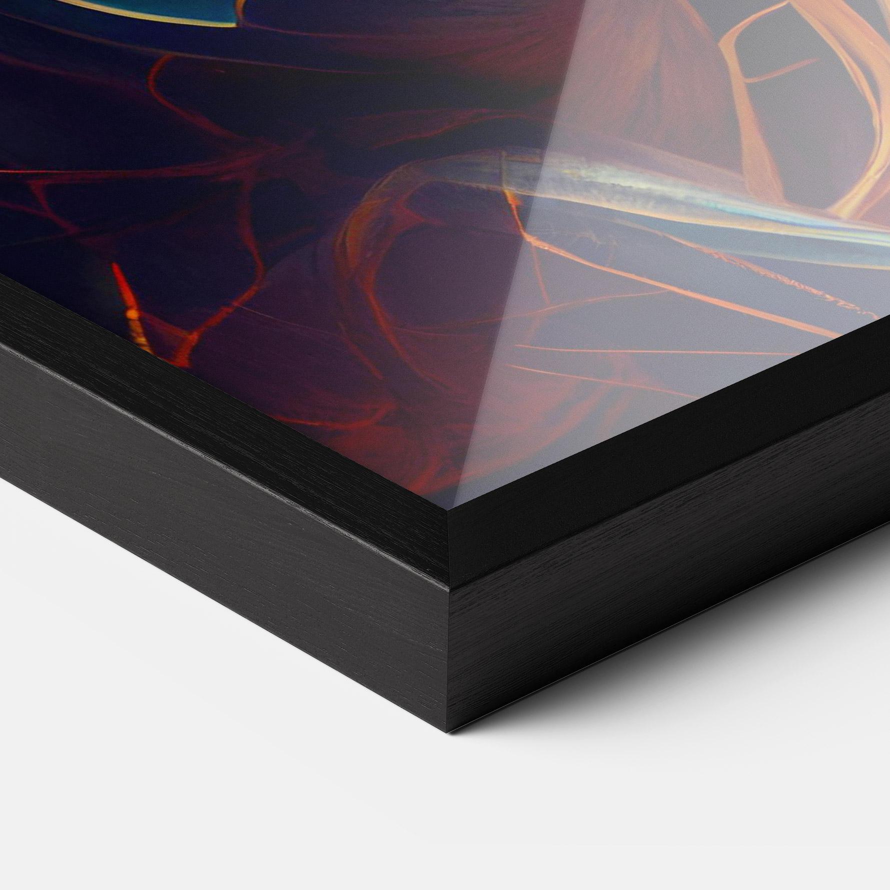 Poster Înrămat Fire Lines Horse mockup 3