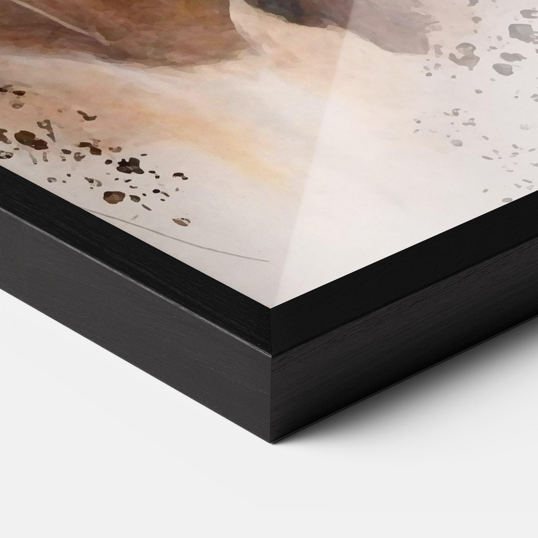 Poster Înrămat Gold Horse Painting mockup 3