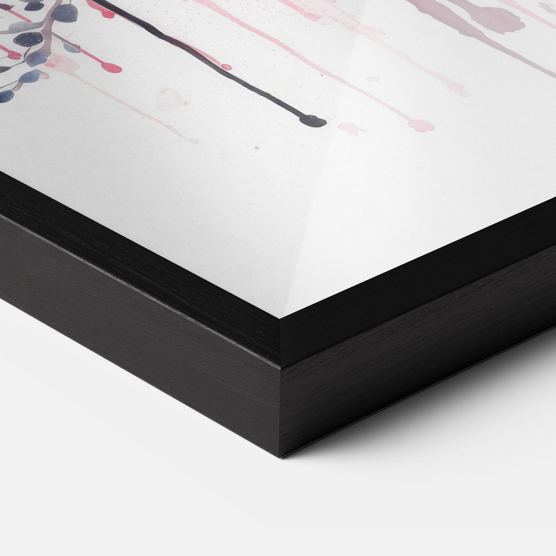 Poster Înrămat Pink Flowers Horse mockup 3