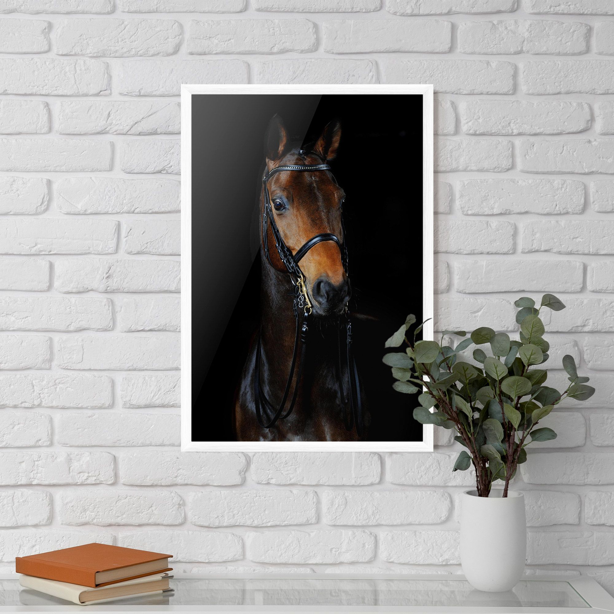 Brown Horse On Black mockup 5