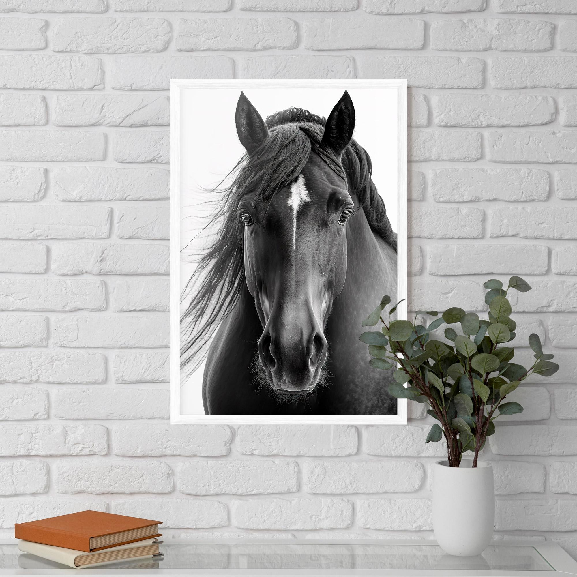 Poster Înrămat Close Up Horse mockup 5