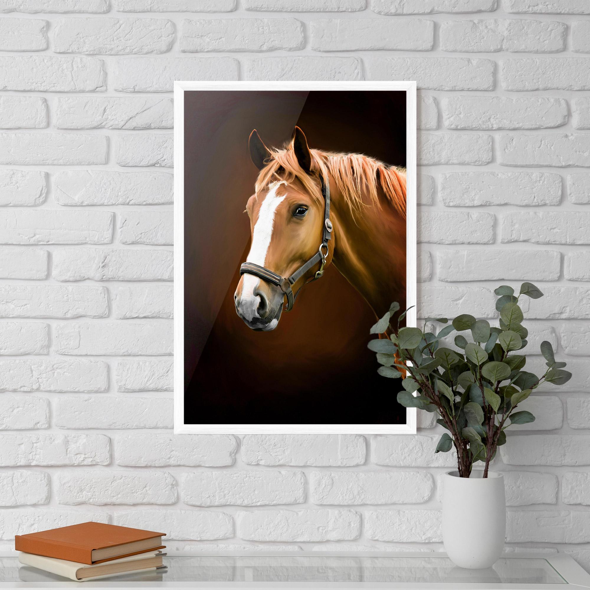 Poster Înrămat Digital Painted Horse mockup 5
