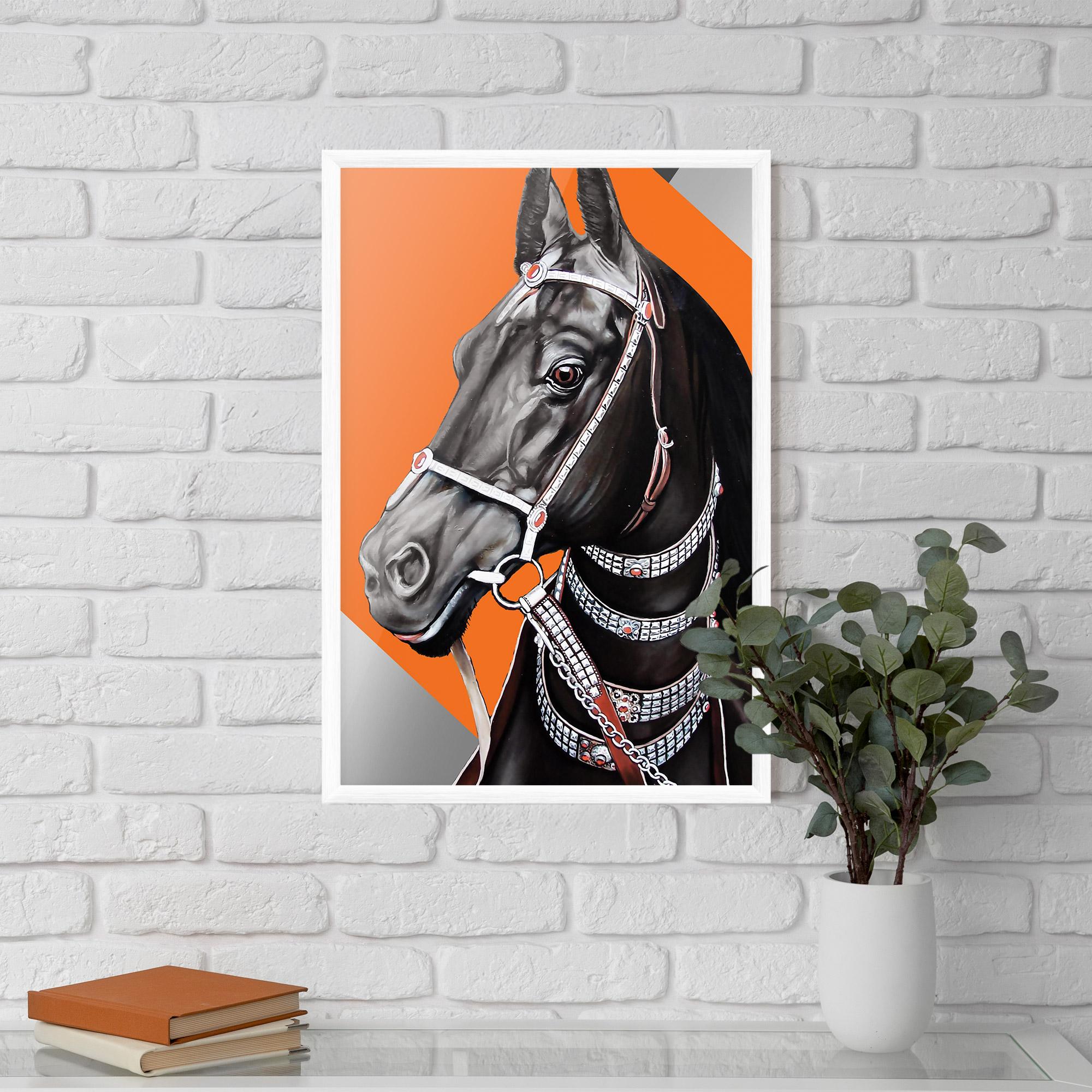 Poster Înrămat Fashion Horse mockup 5