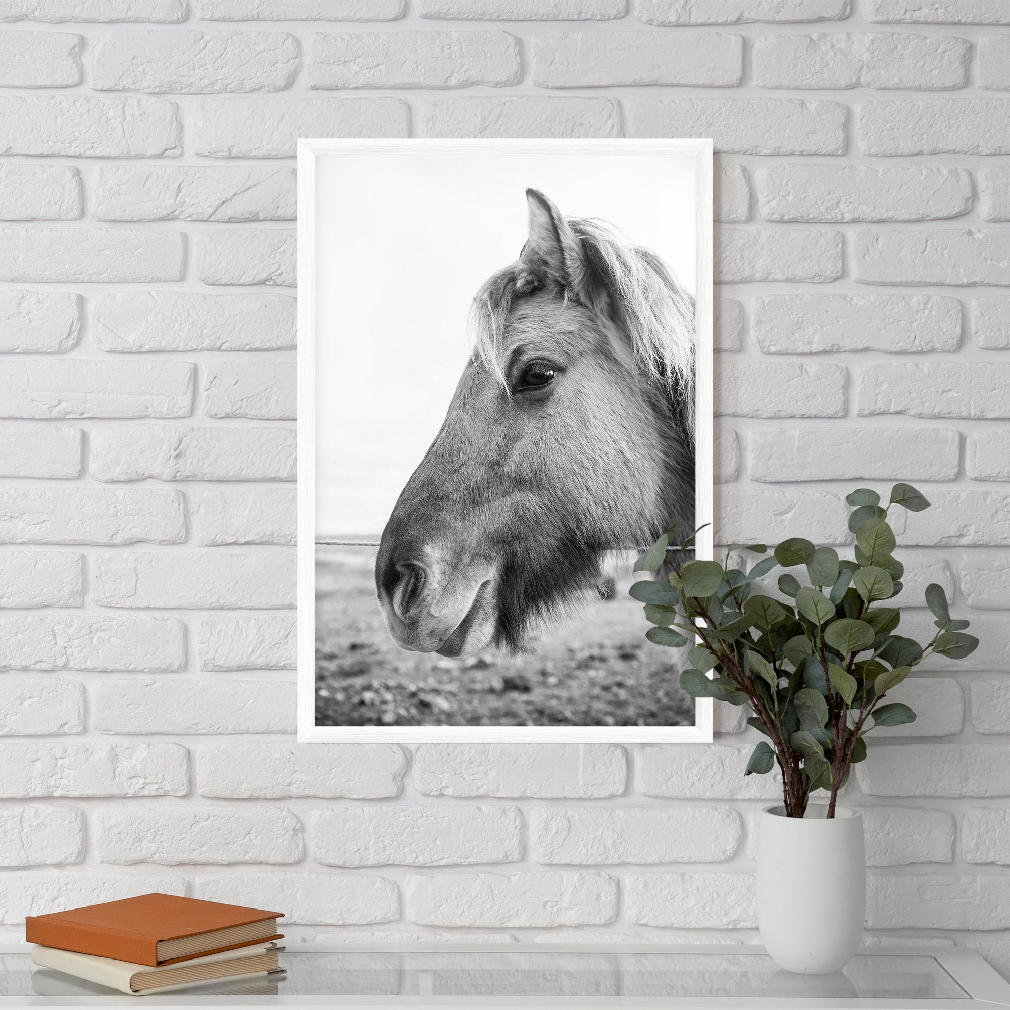 Gray Horse Head mockup 5