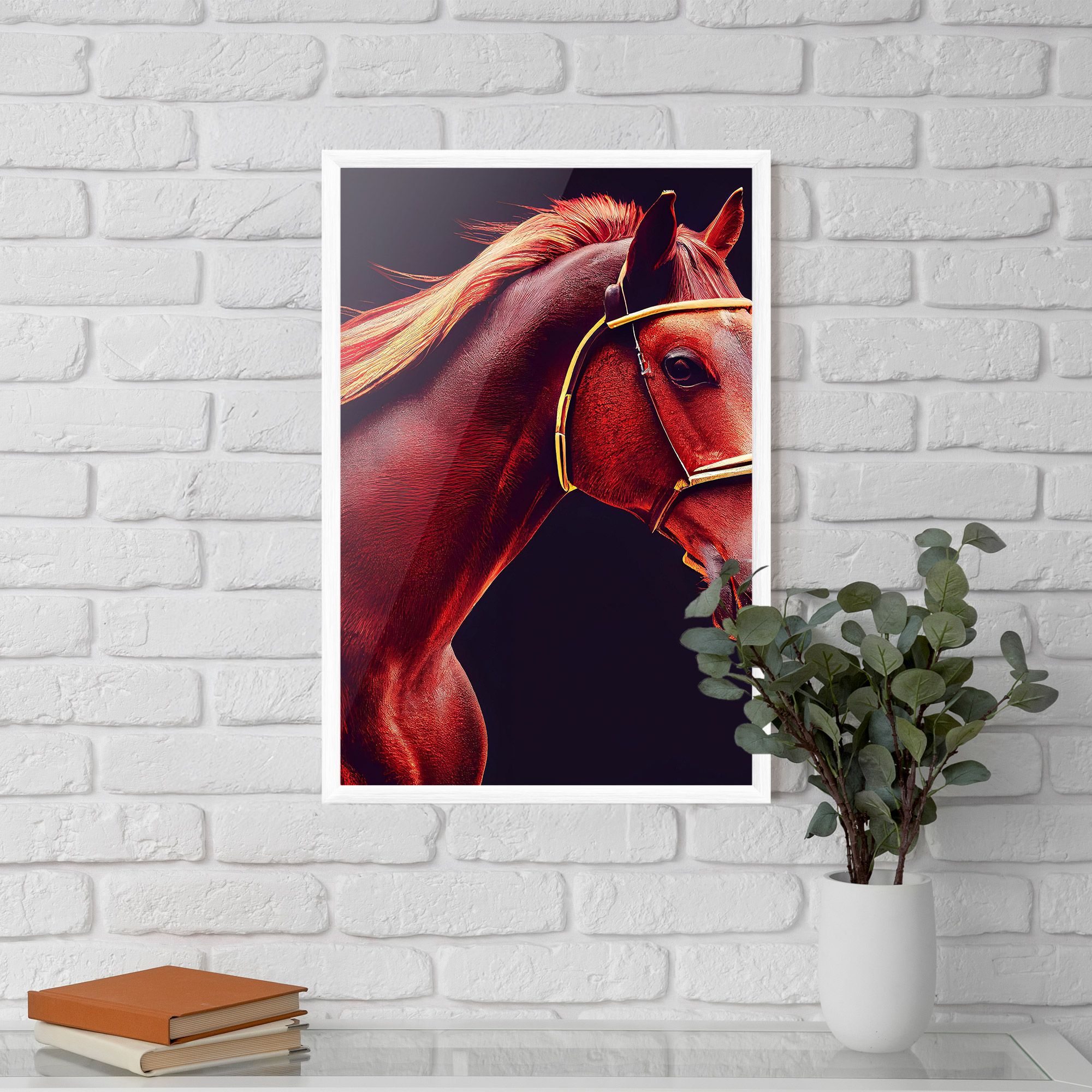 Red Horse Portrait mockup 5