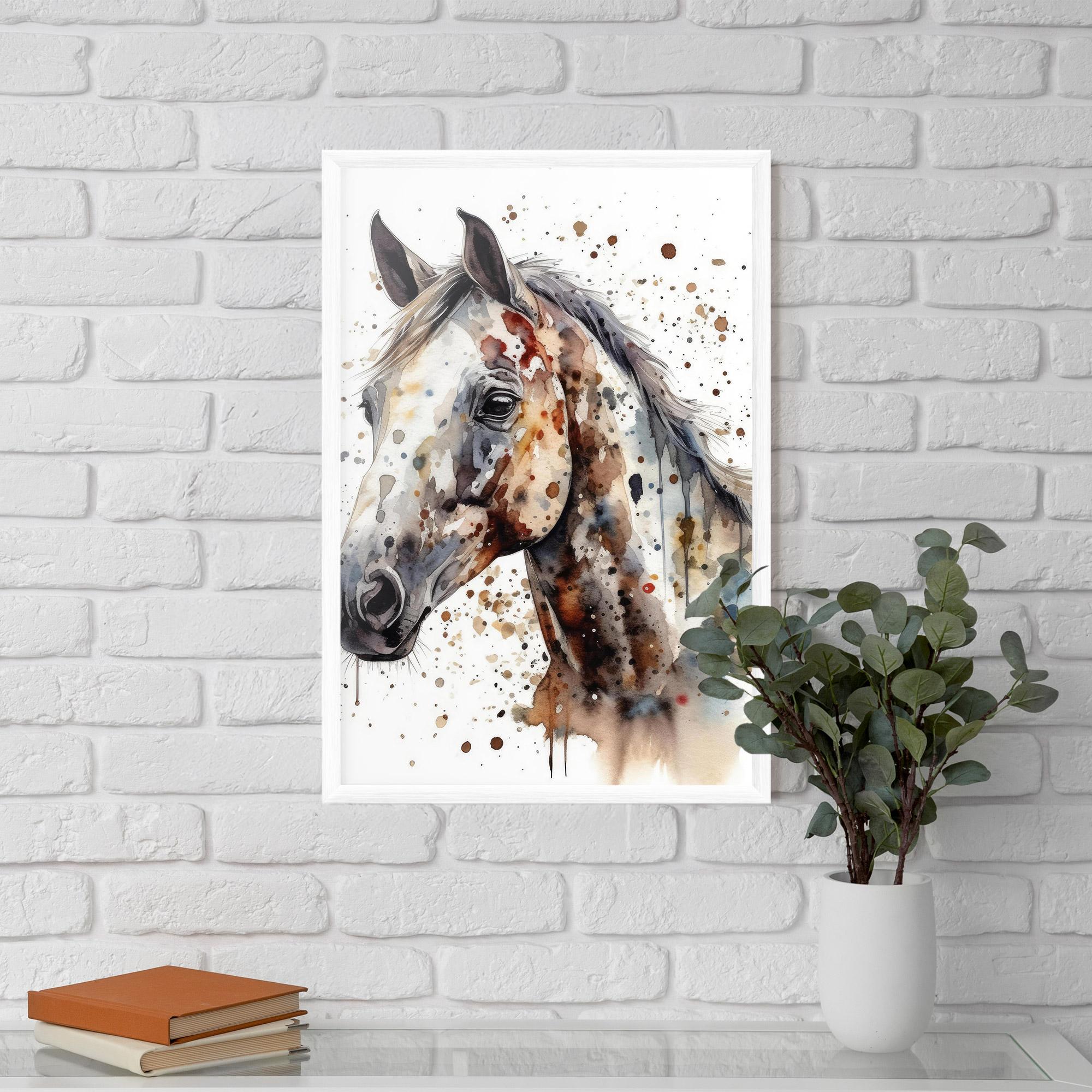 Poster Înrămat Watercolor Horse mockup 5