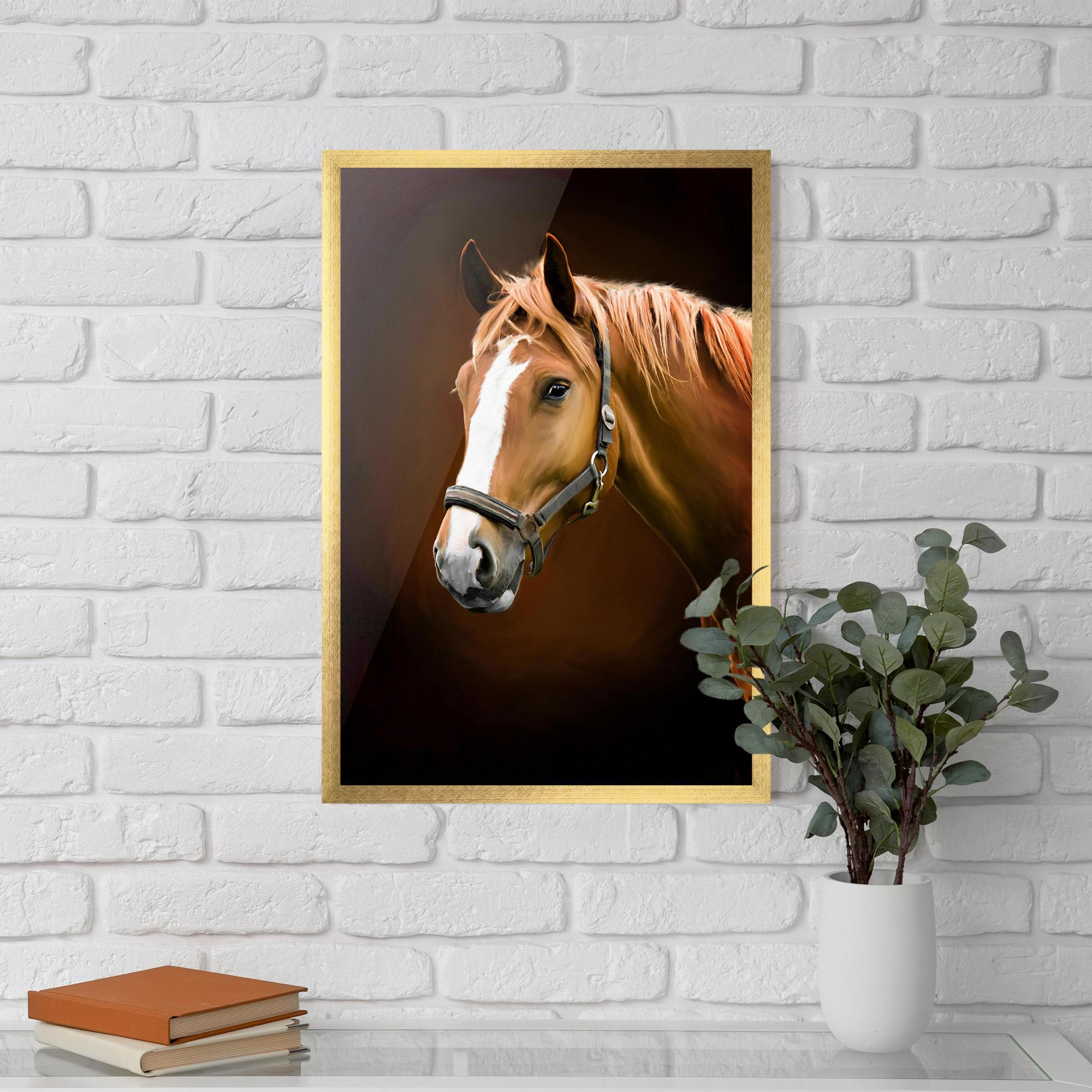 Poster Înrămat Digital Painted Horse mockup 5