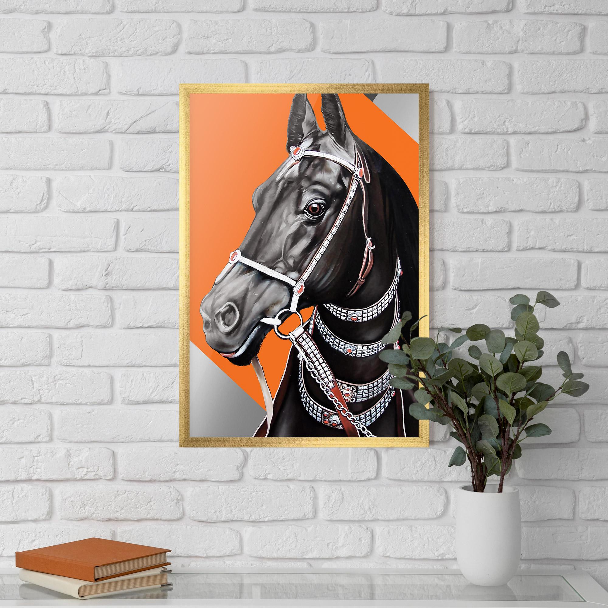 Poster Înrămat Fashion Horse mockup 5
