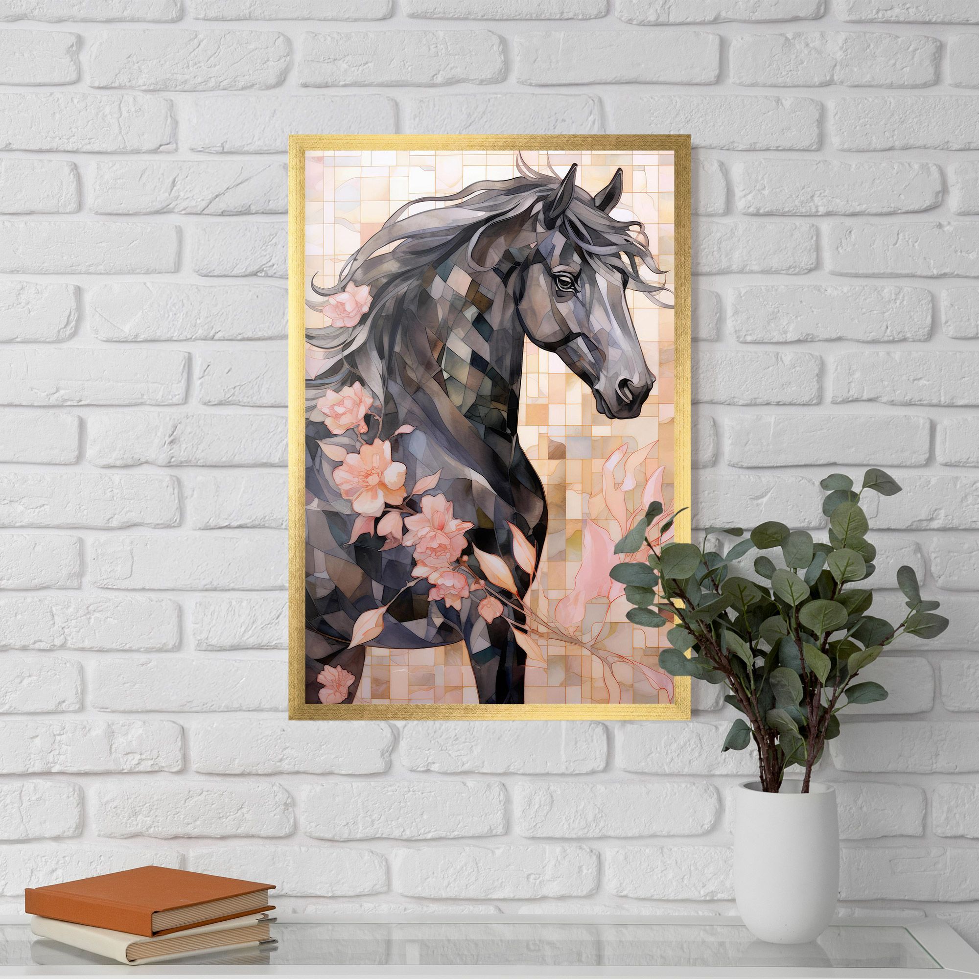 Mosaic Painting Horse mockup 5