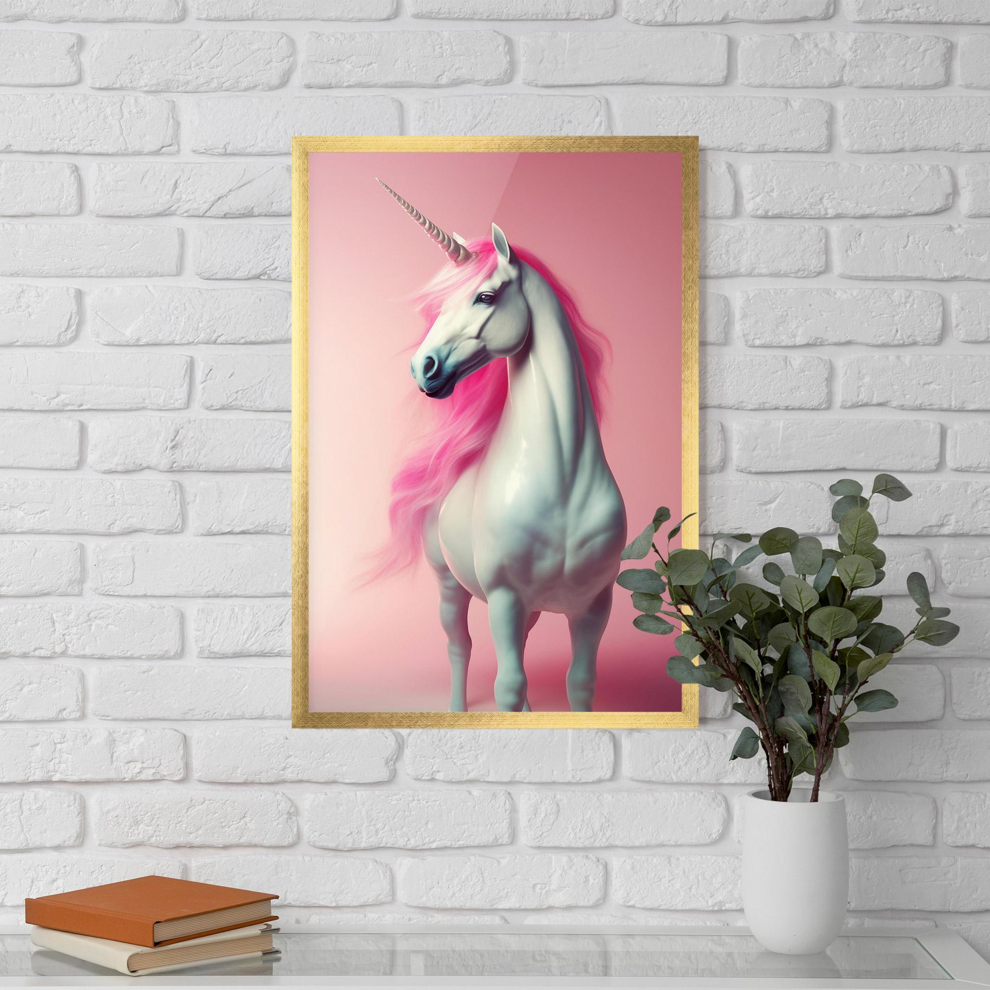 Poster Înrămat Pink Unicorn mockup 5