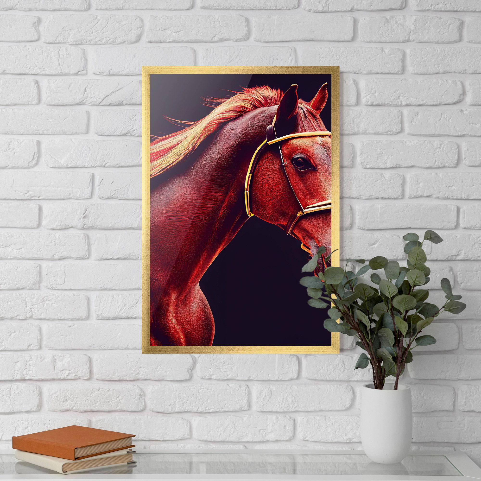 Red Horse Portrait mockup 5