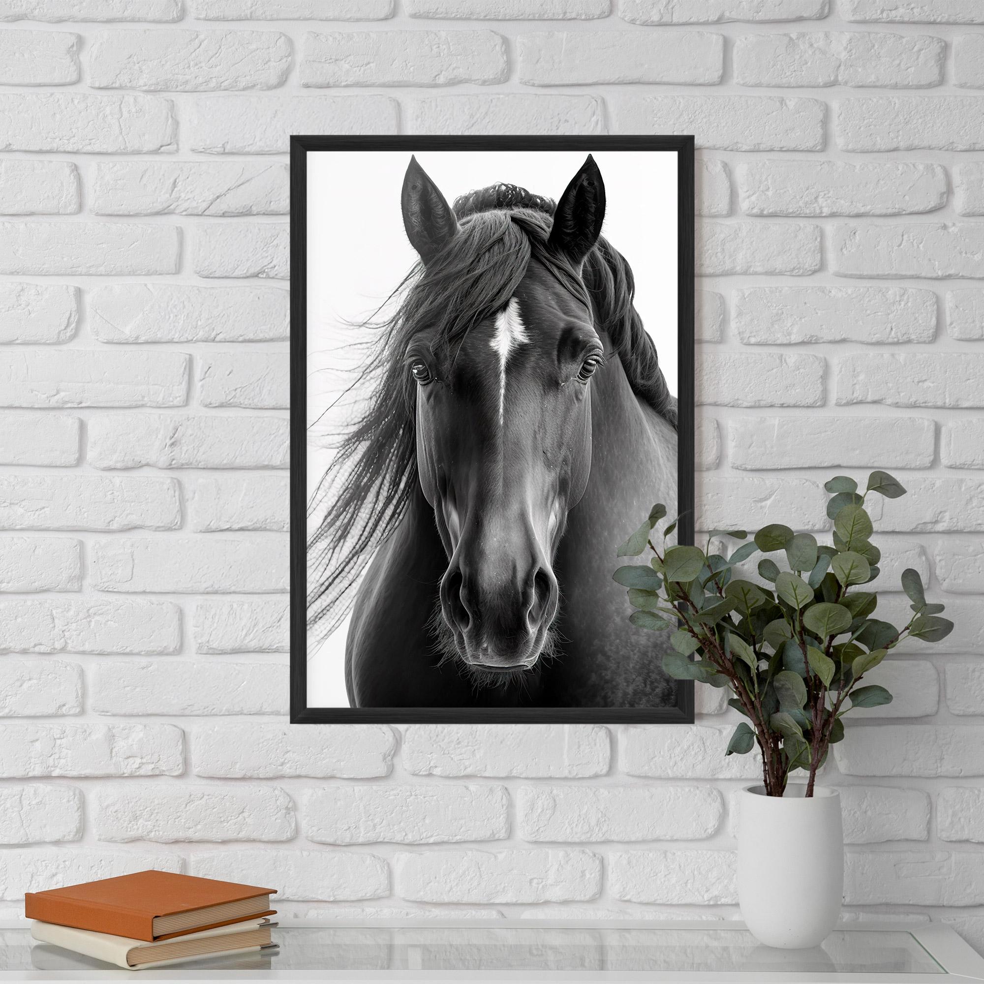 Poster Înrămat Close Up Horse mockup 5